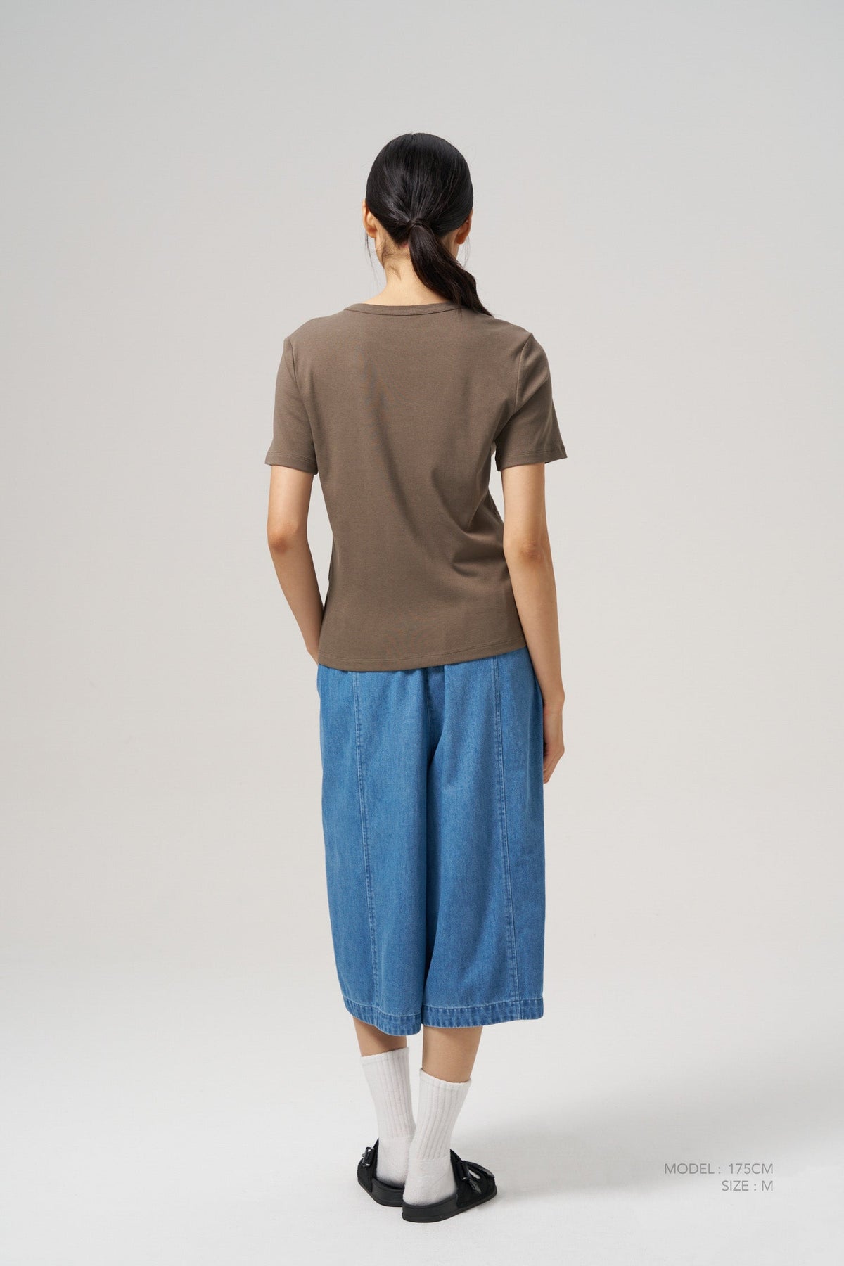 Crew Neck Tee - Grey Green