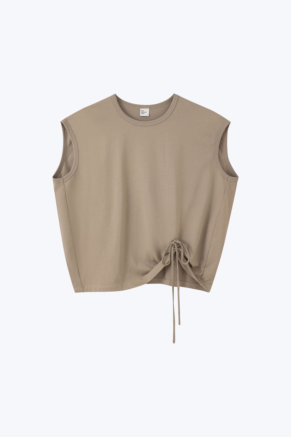 Scrunched Ribbon Tee - Sage