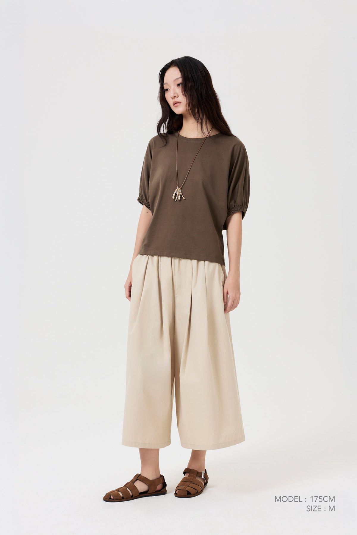 Knitted Contrast Top - Cocoa