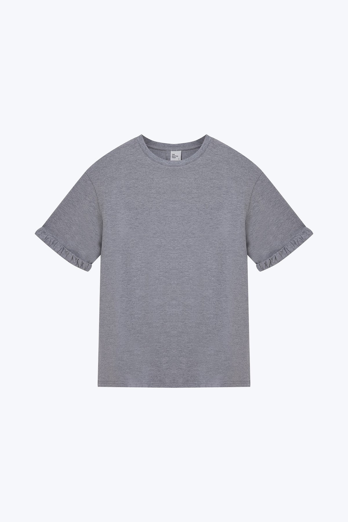 Gathered Ruffle Cuff Tee - Hue Grey