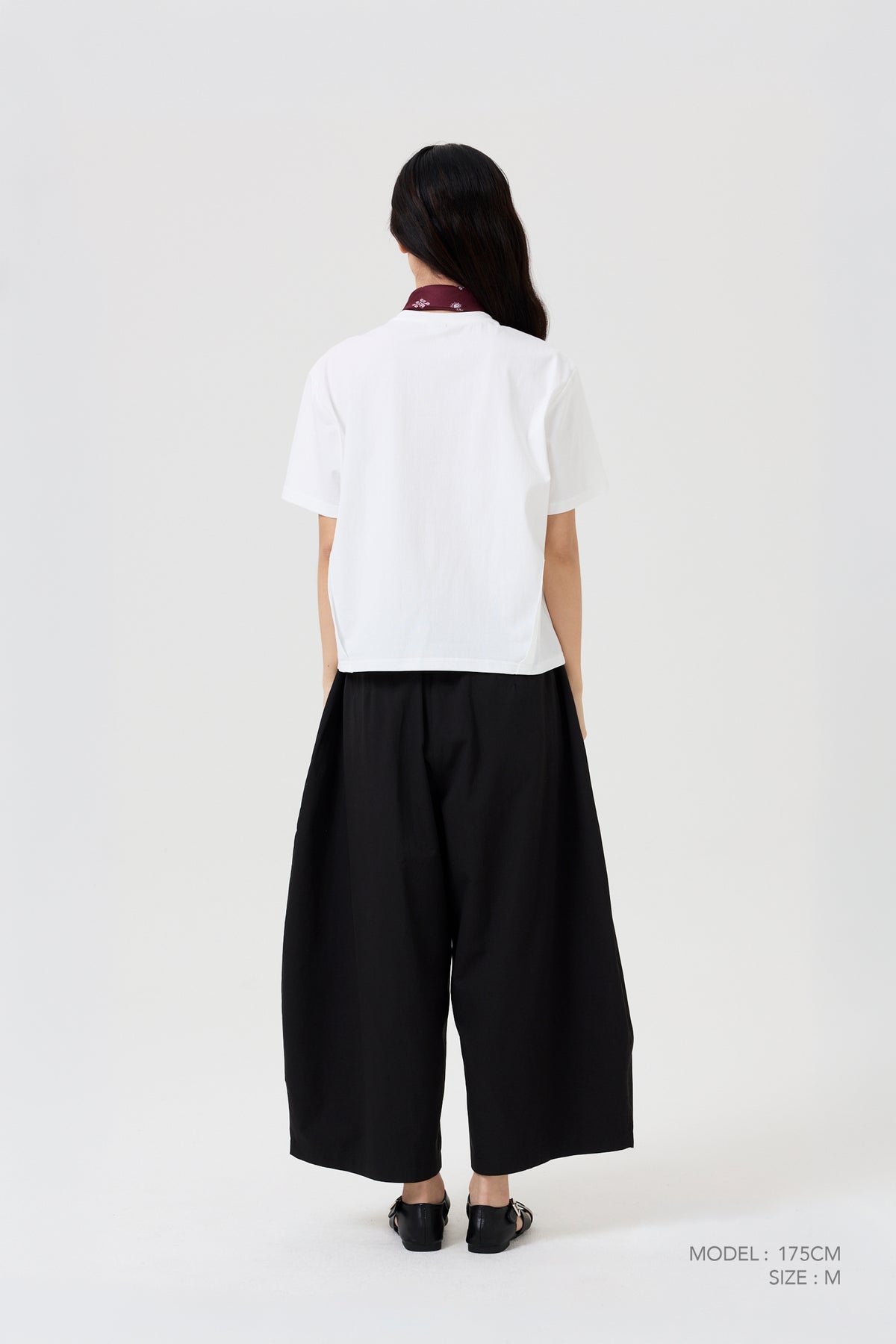 Contrast Fabric Tee - Cream