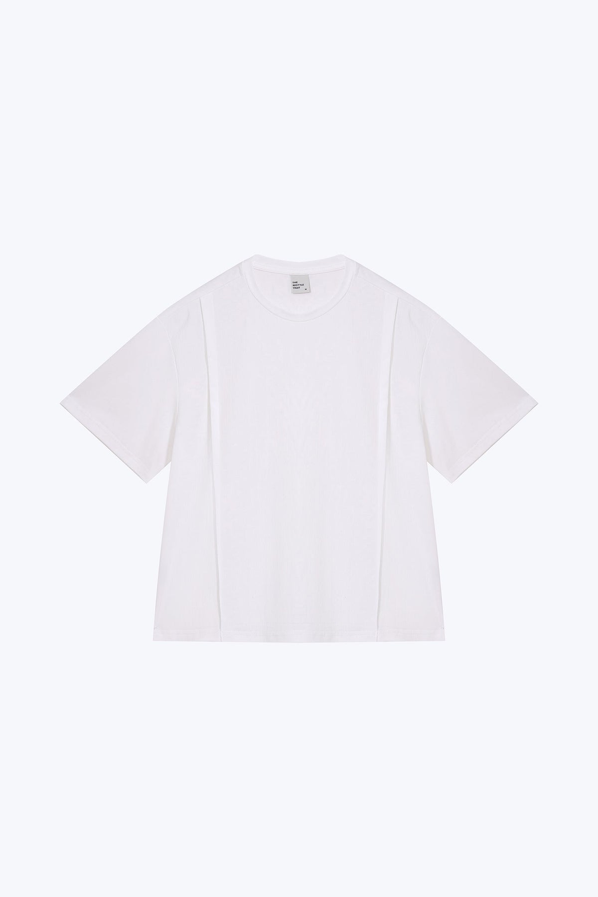 Contrast Fabric Tee - Cream