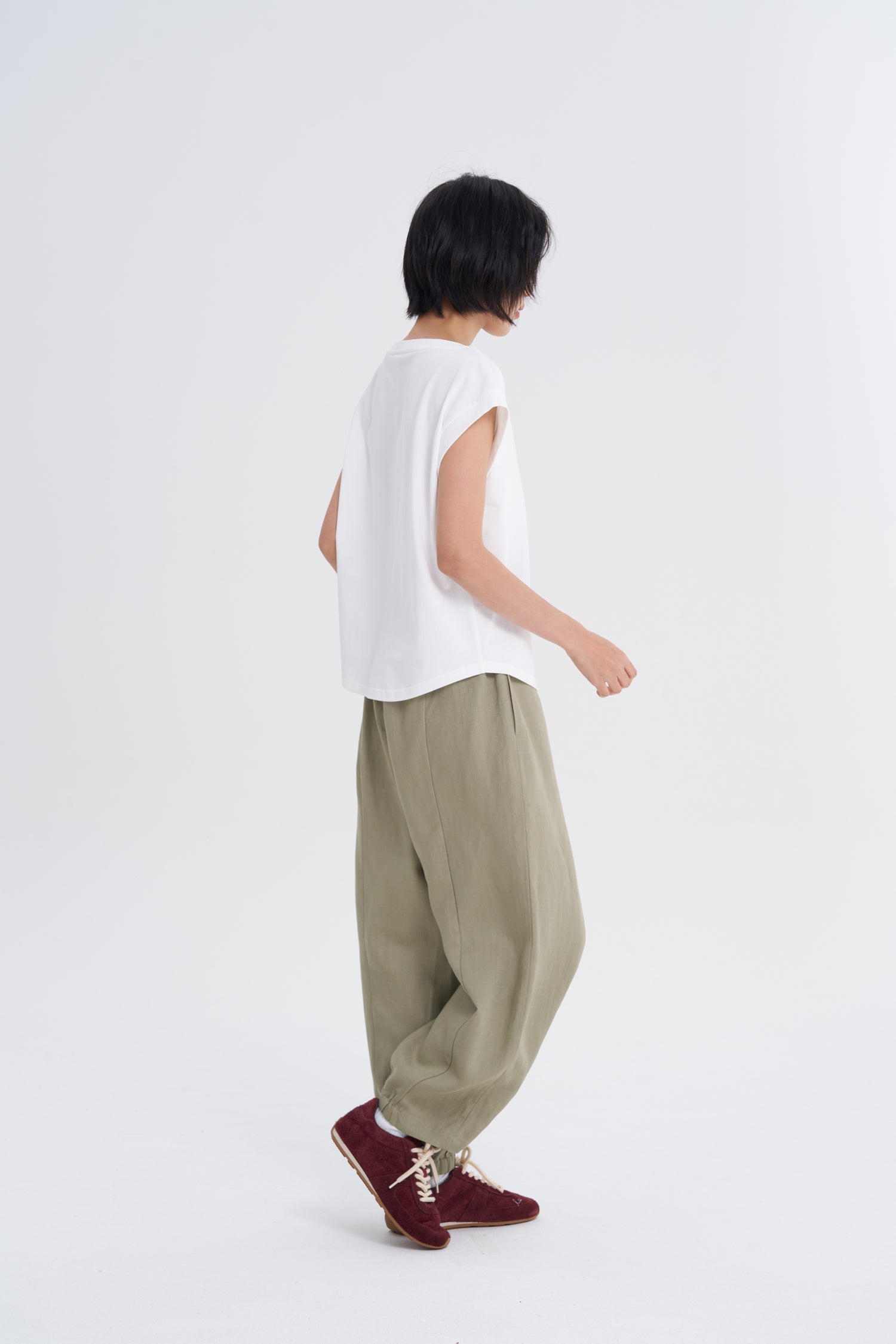 Boat Neck Tee - Cream