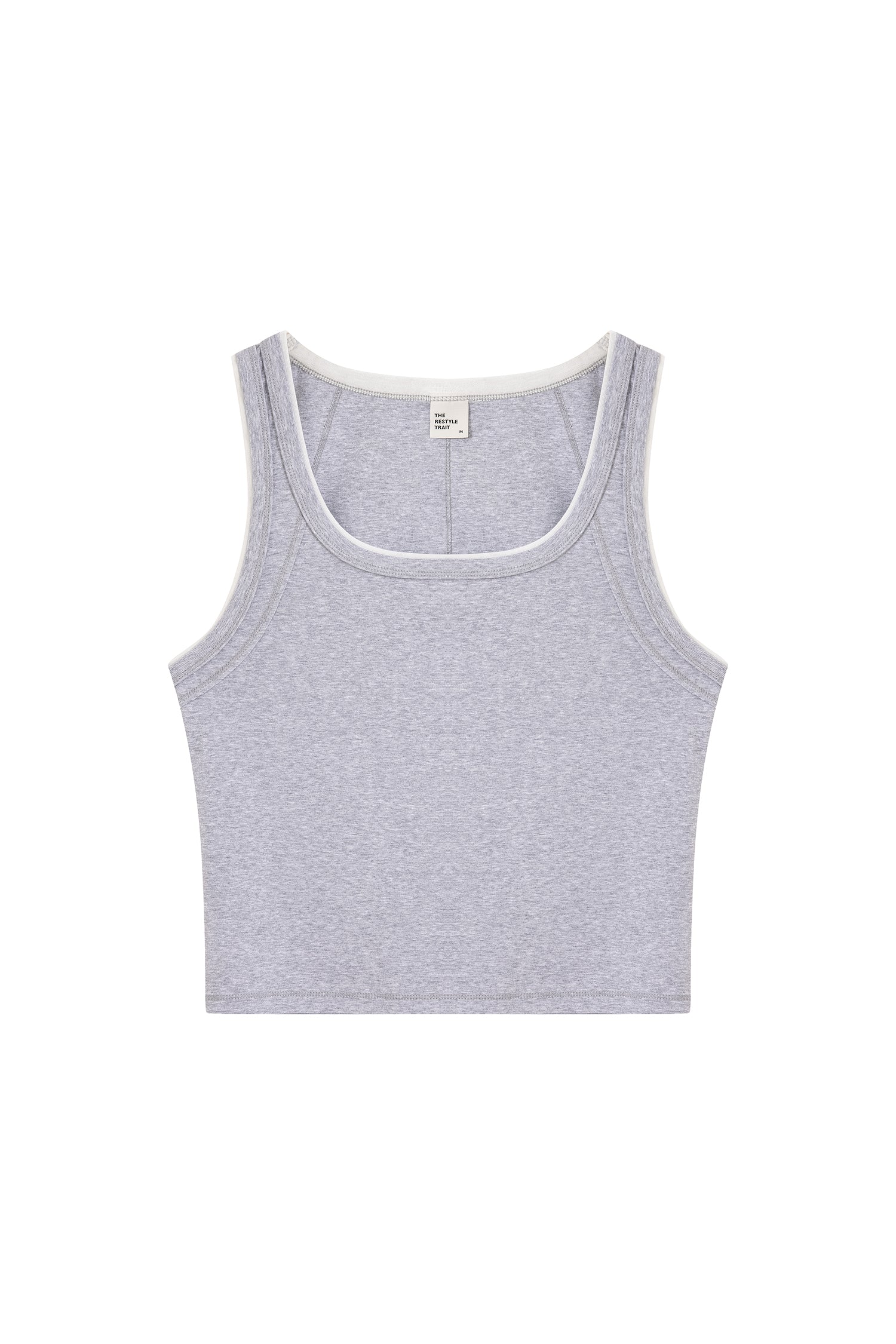 Sleeveless Tank Tee - Light Grey