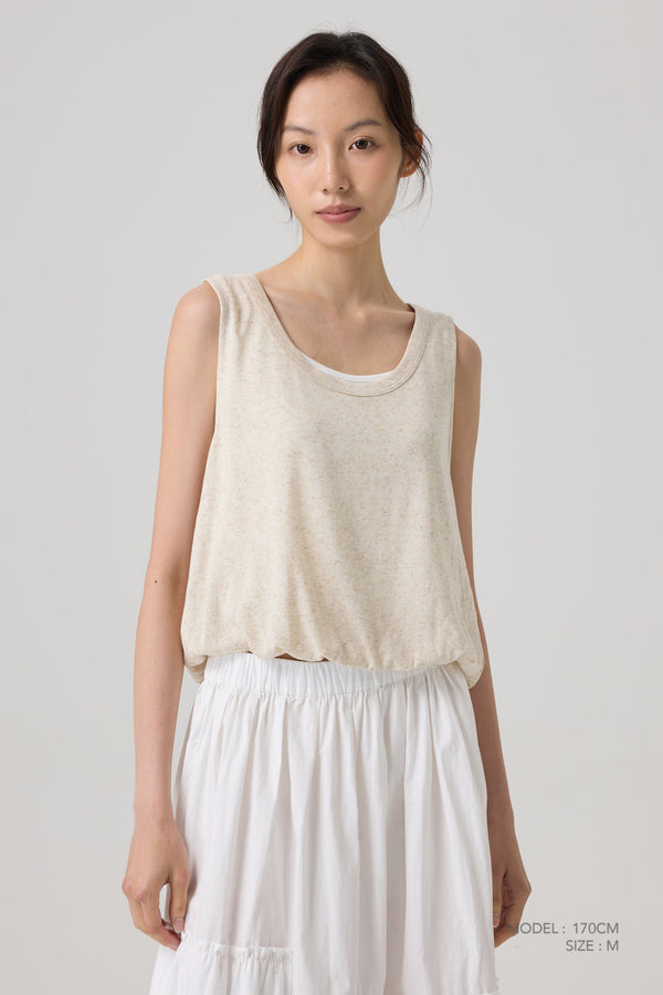 Double Layer Cloud Blouse - Ecru