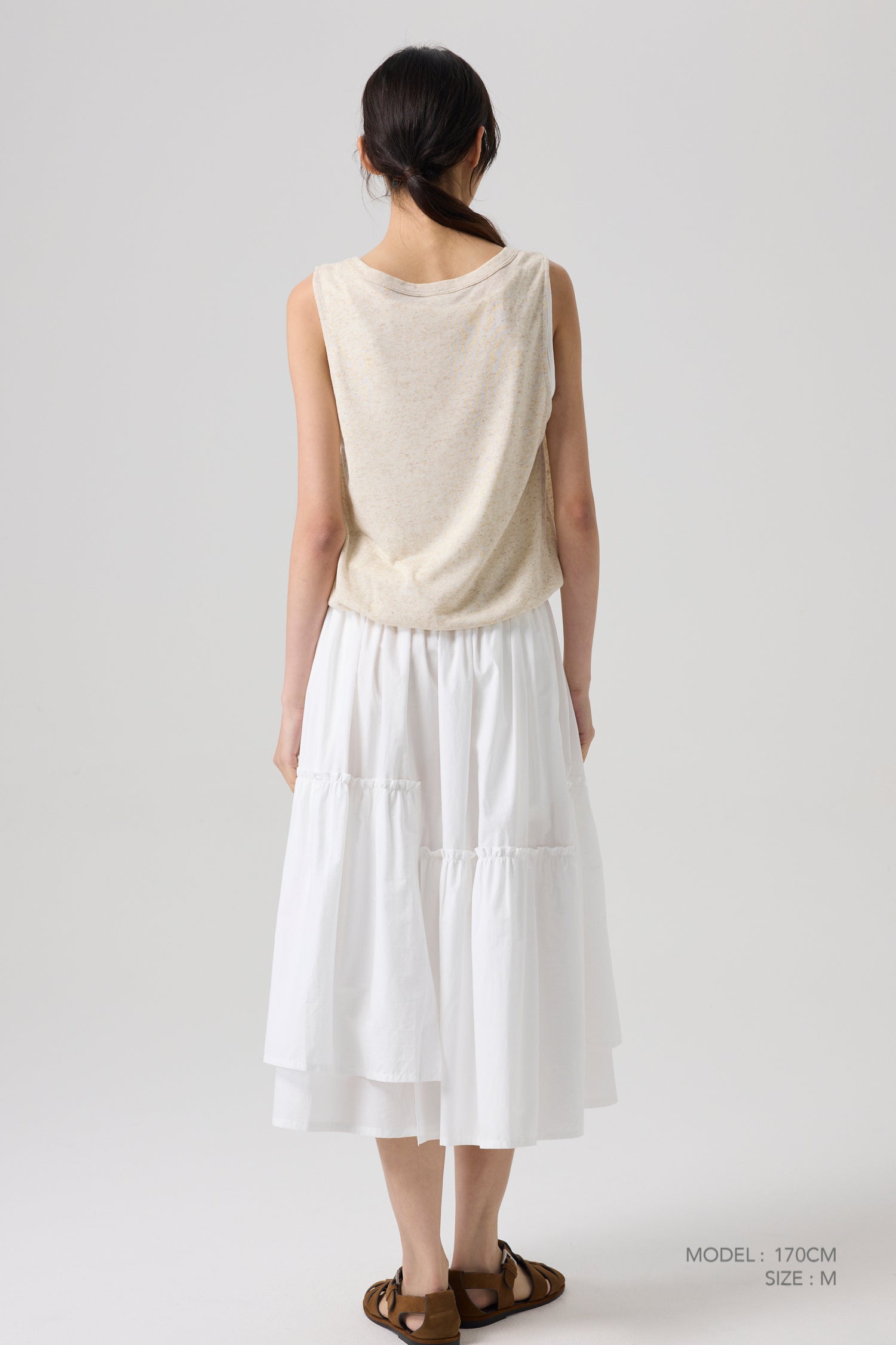 Double Layer Cloud Blouse - Ecru