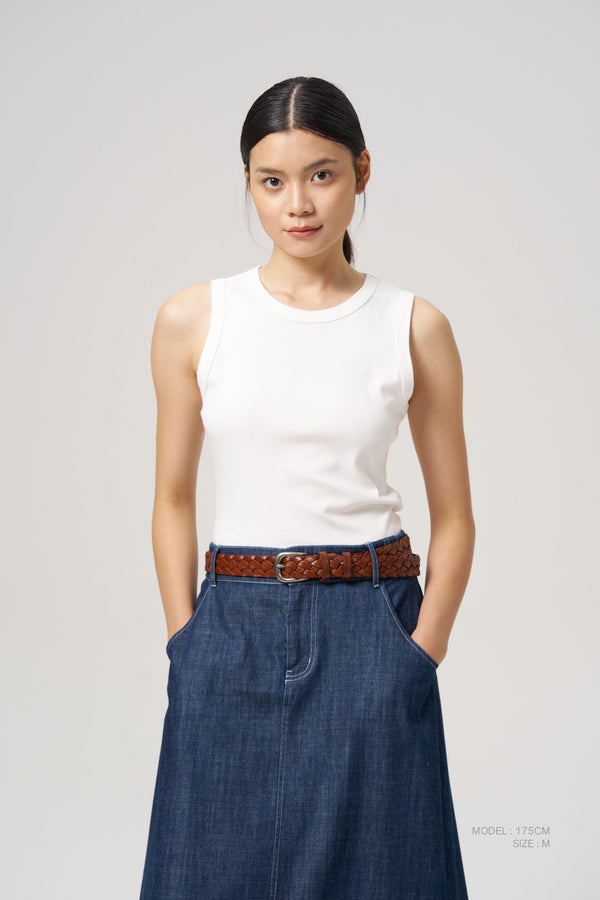 Sleeveless Tank Top - Cream