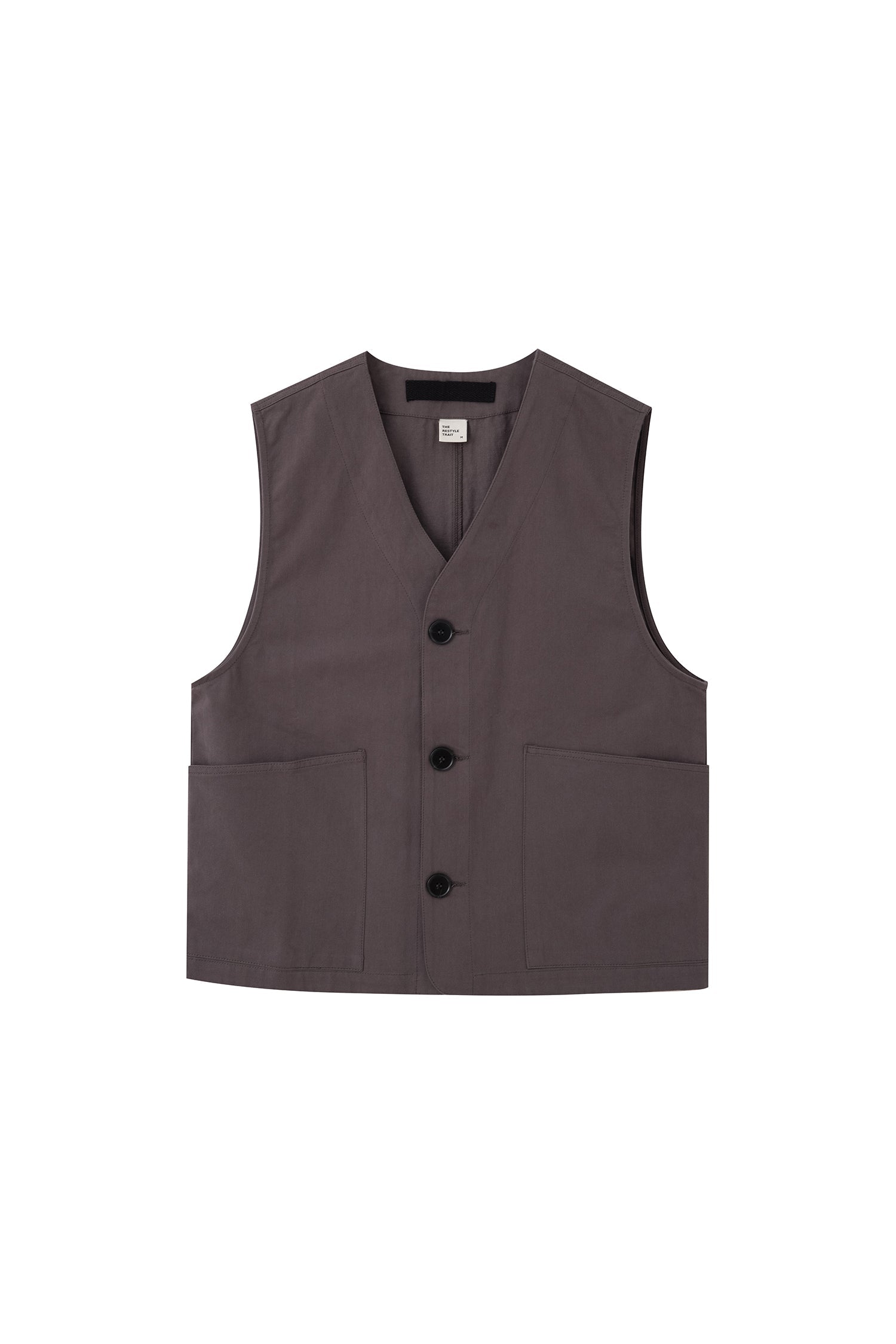 Oversized Vest - Charcoal