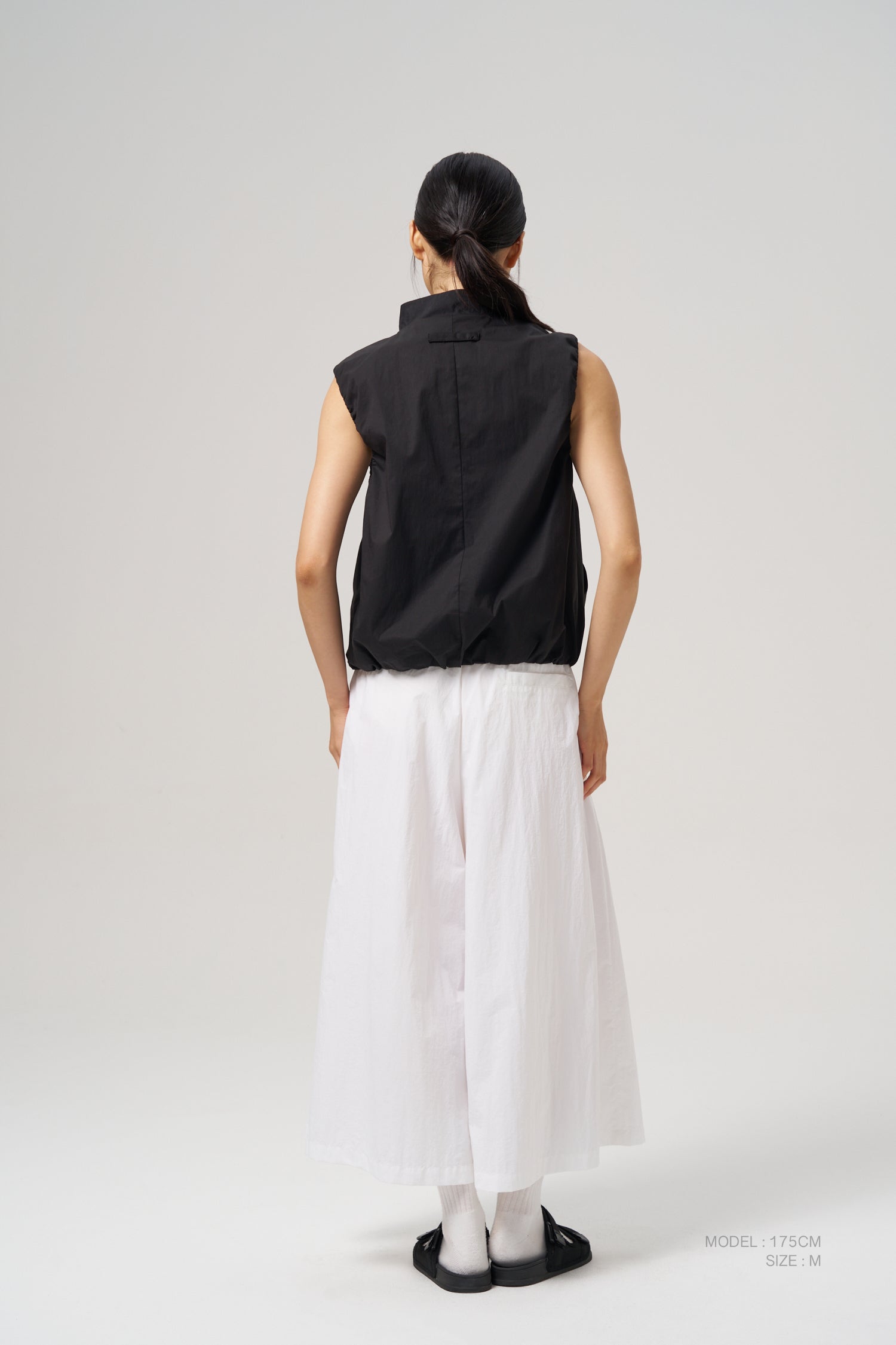 Gathered Vest - Black