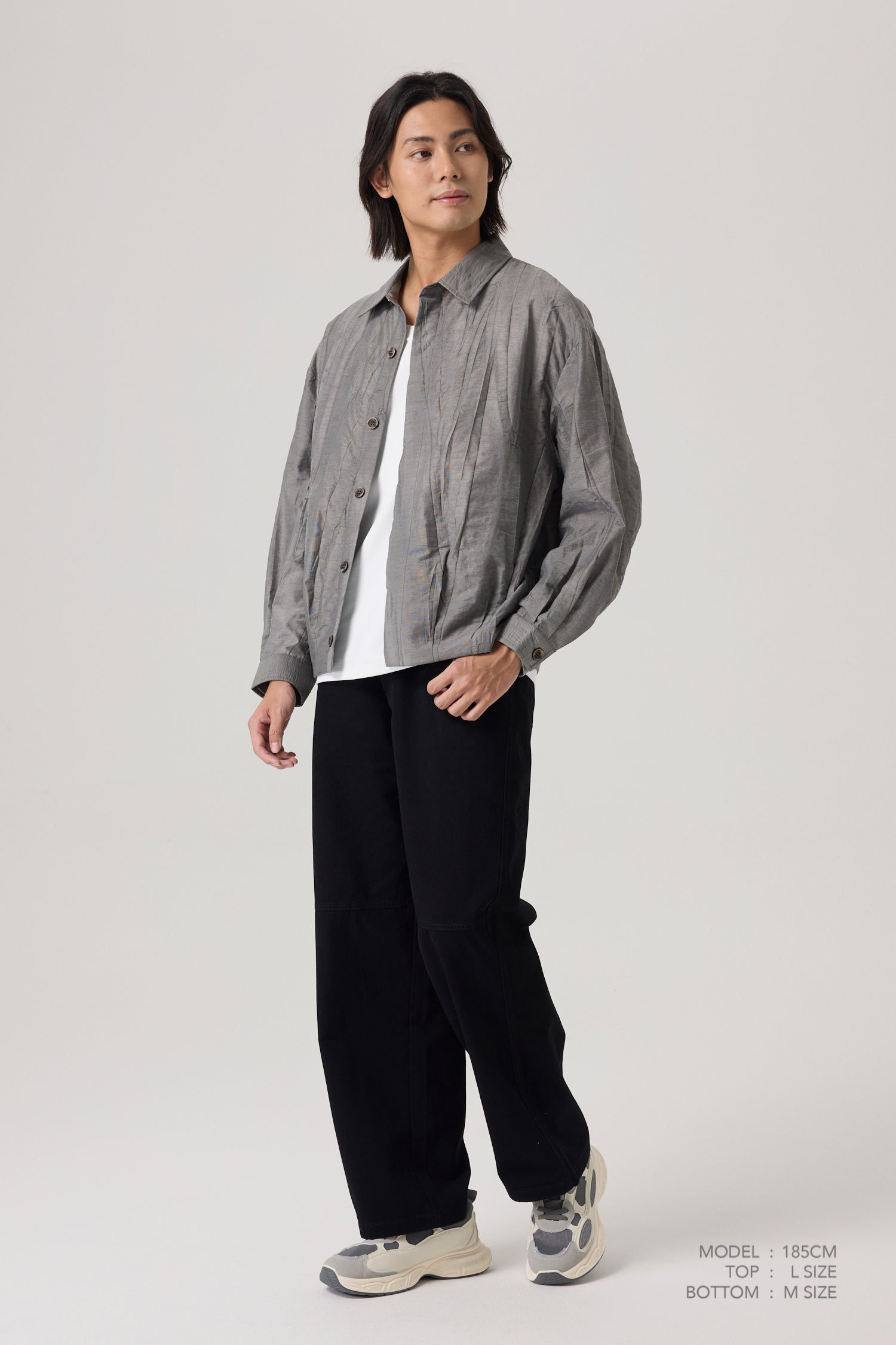 Crinkled Shirt - Grey