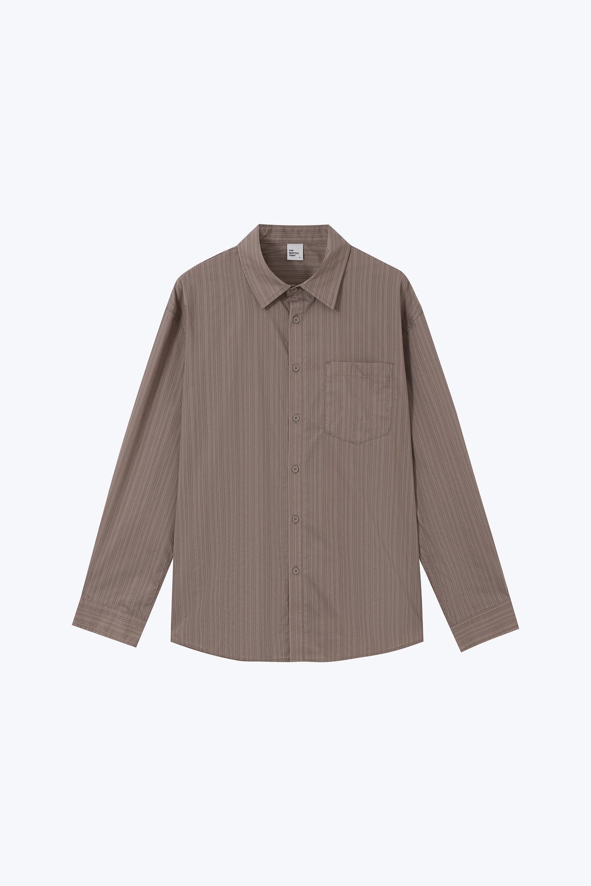 Striped Long Sleeve Shirt - Khaki Green