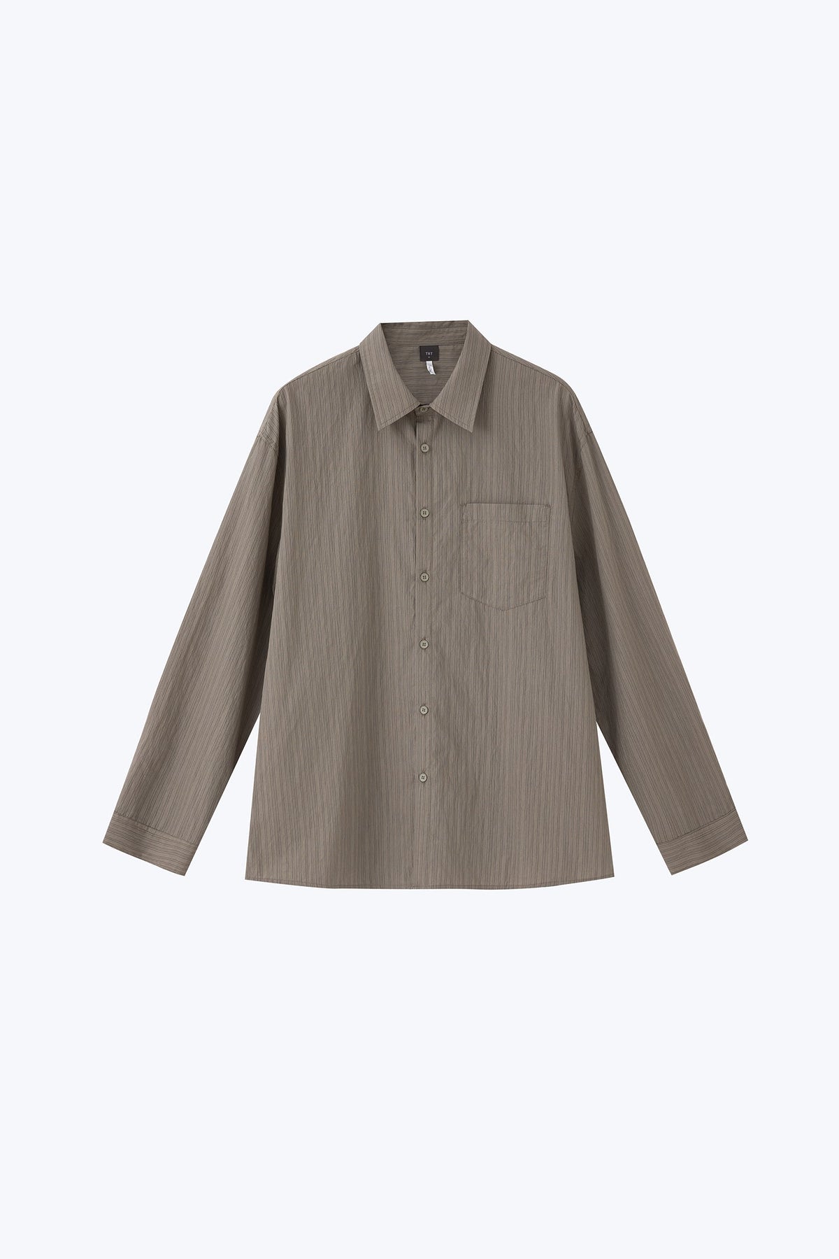 Striped Long Sleeve Shirt - Khaki Green