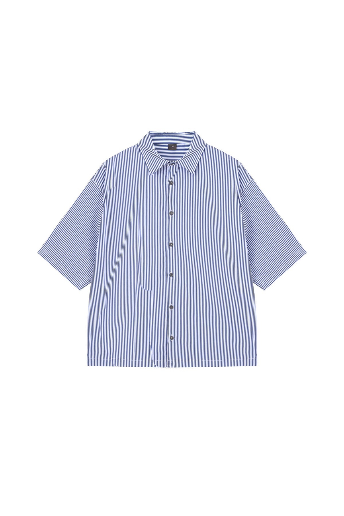Oversized Striped Shirt - Stripes Blue