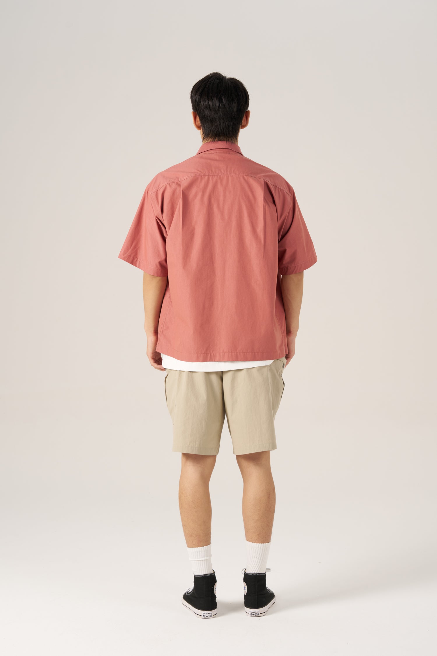 Panel Zip Shirt - Dusty Rose