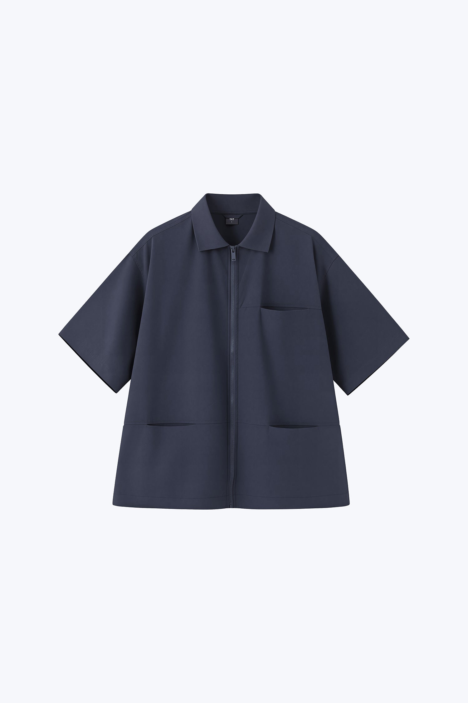 Panel Zip Shirt - Navy