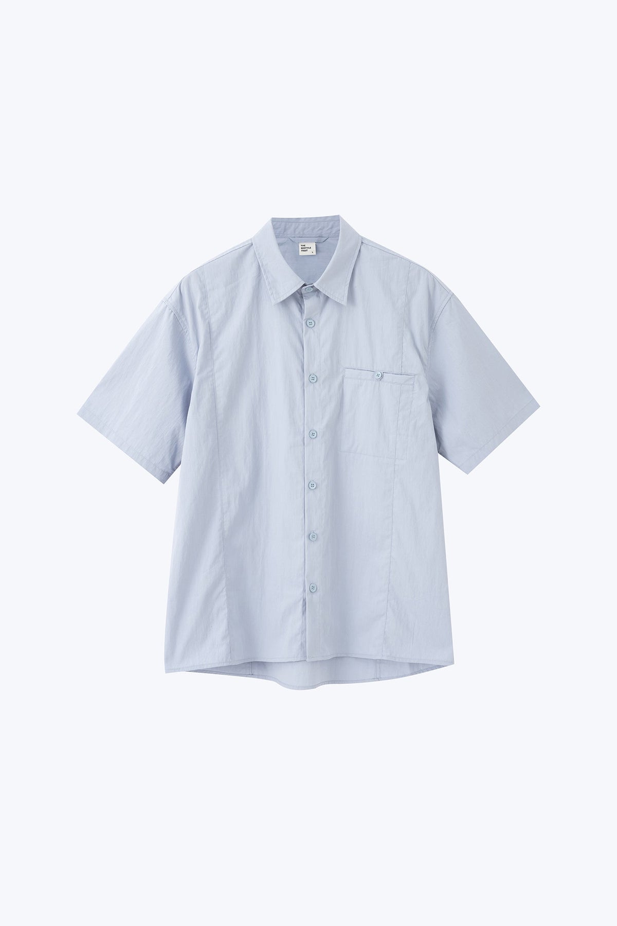 Front Seam Pocket Shirt - Sky Blue
