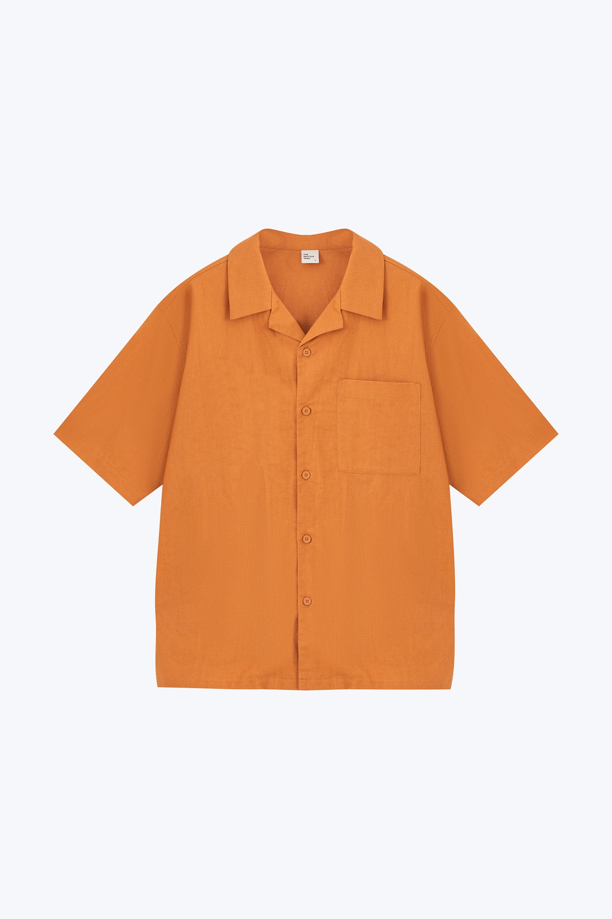 Cuban Collar Shirt - Orange