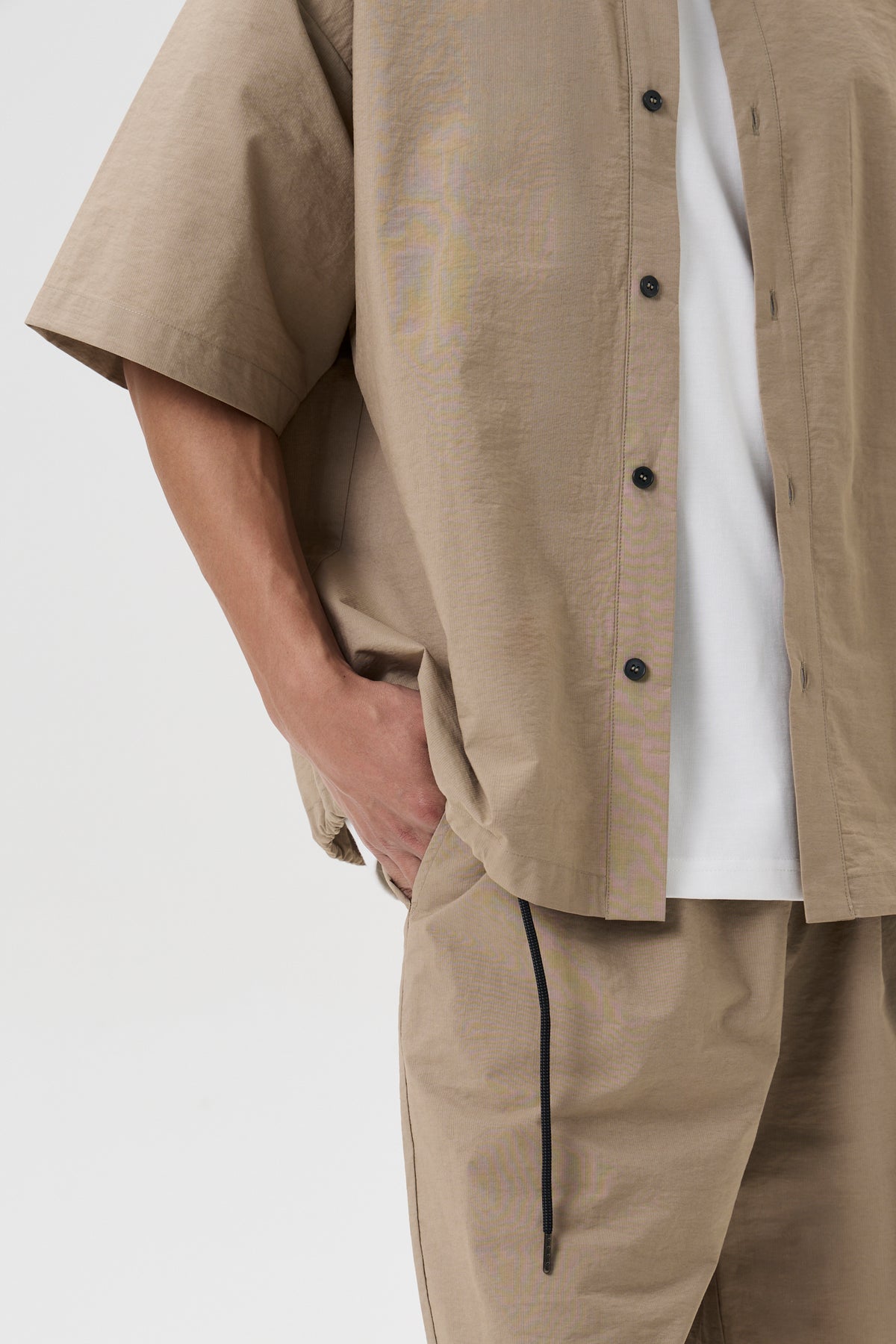 Drawstring Shirt - Khaki