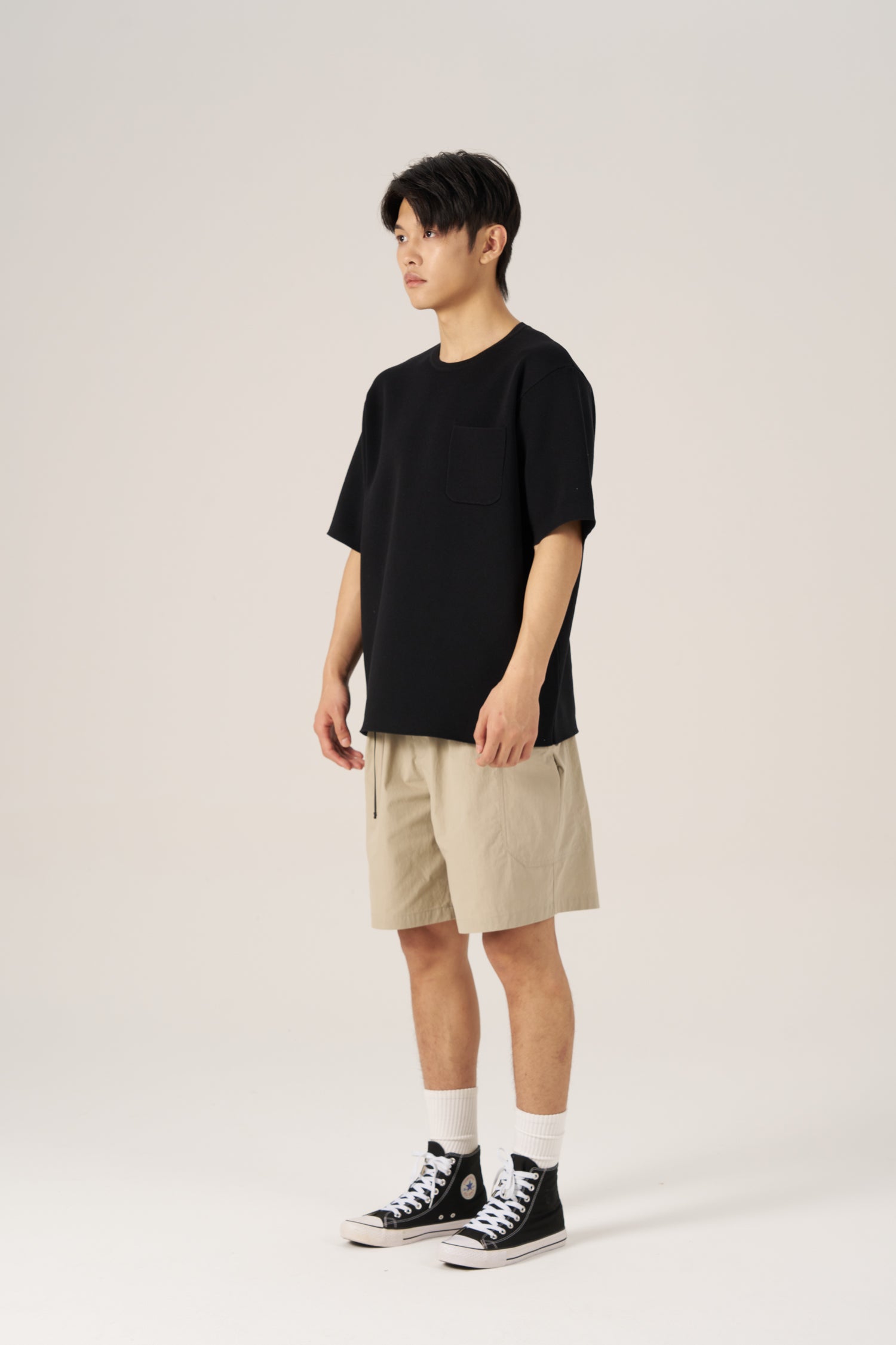 Pocket Knit Tee - Black