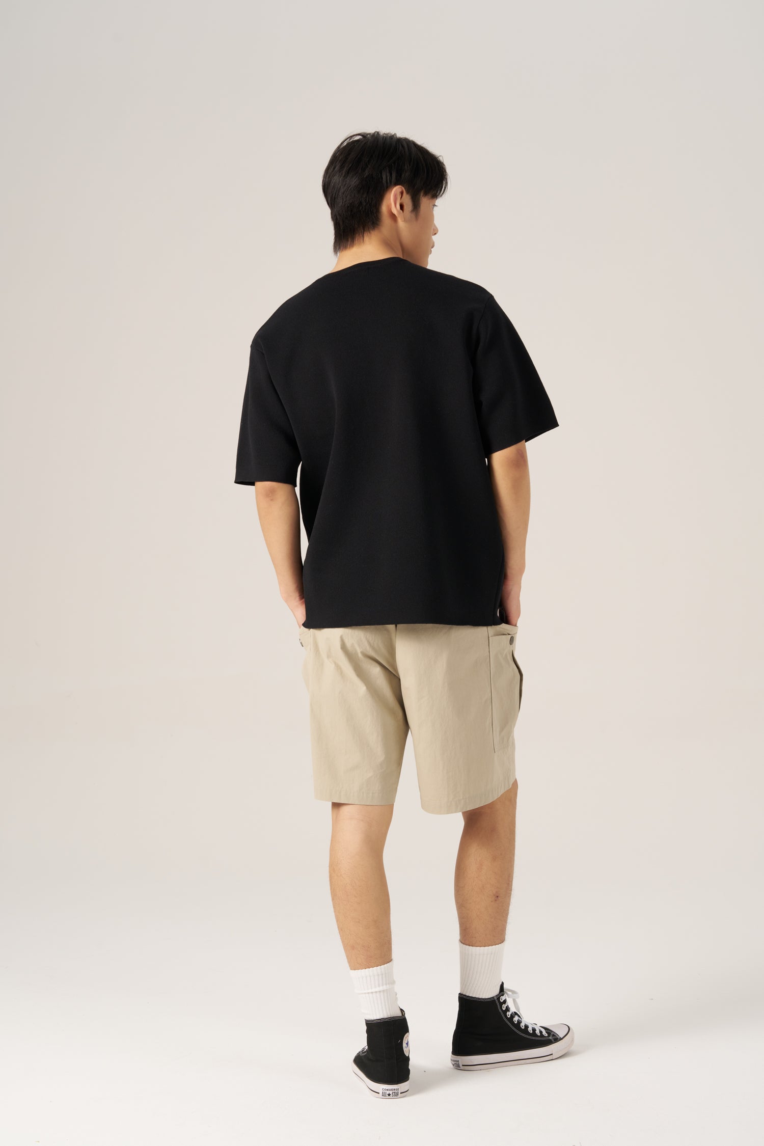 Pocket Knit Tee - Black