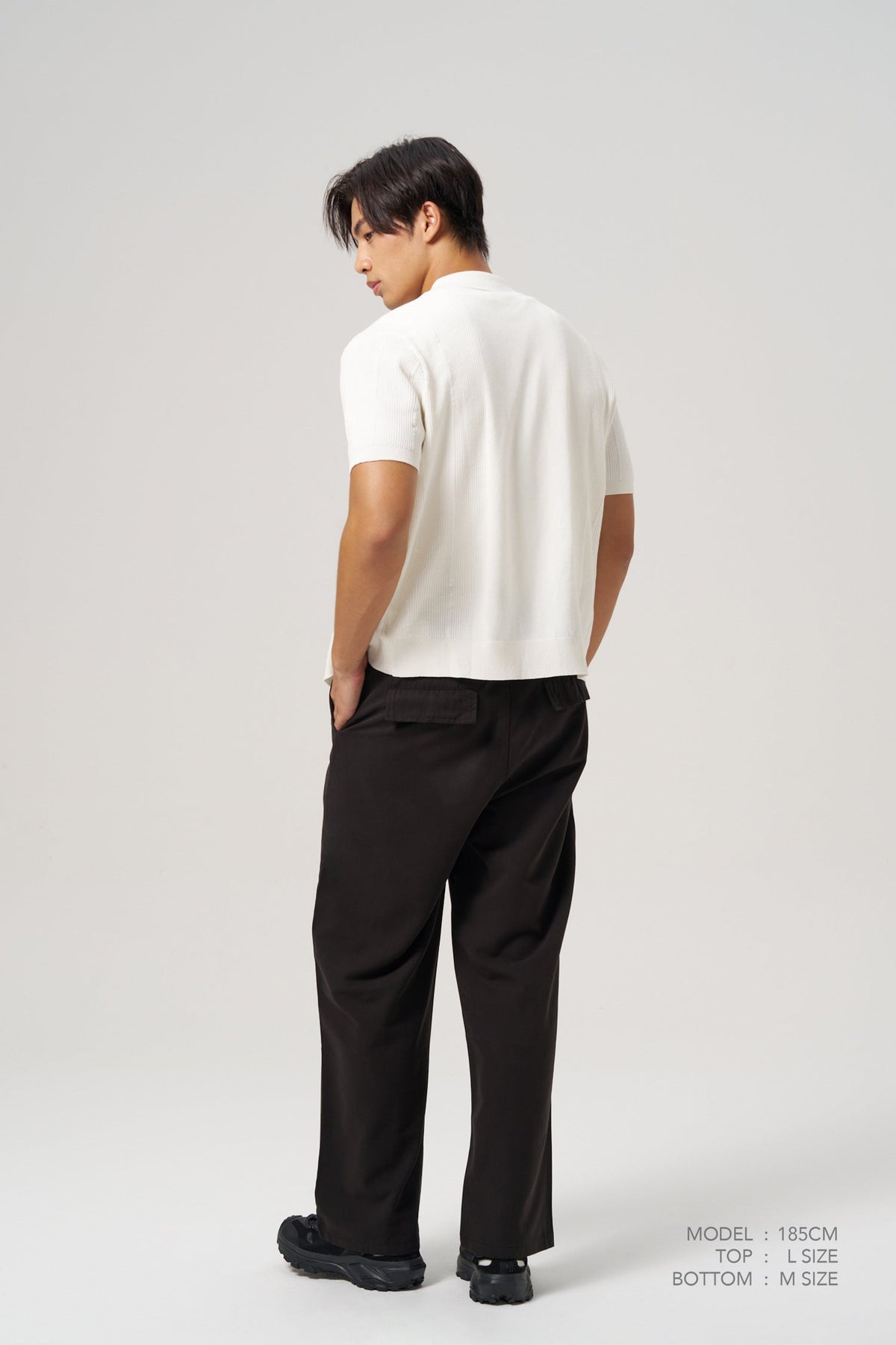 Knitted Button Front Top - Cream