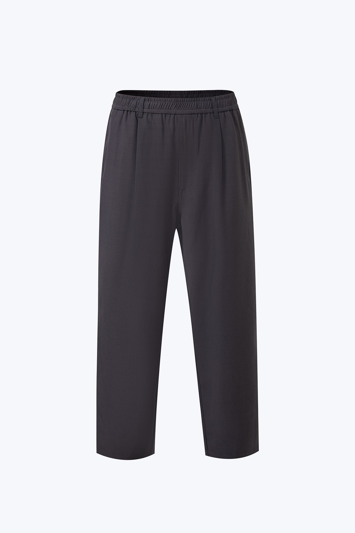 Elasticated Pleated Trousers - Navy