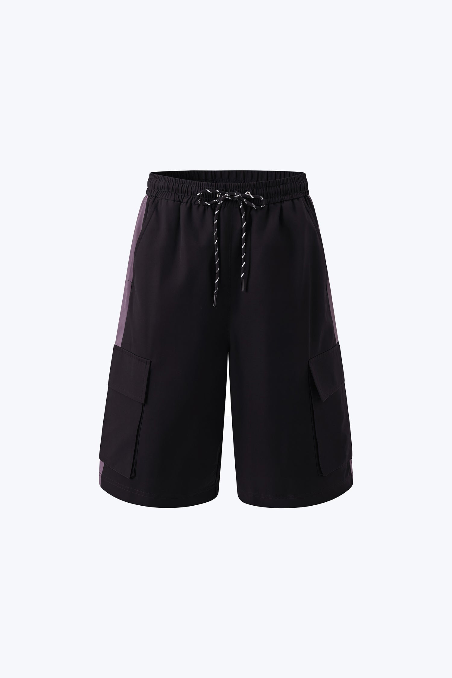 Panel Cargo Shorts - Black