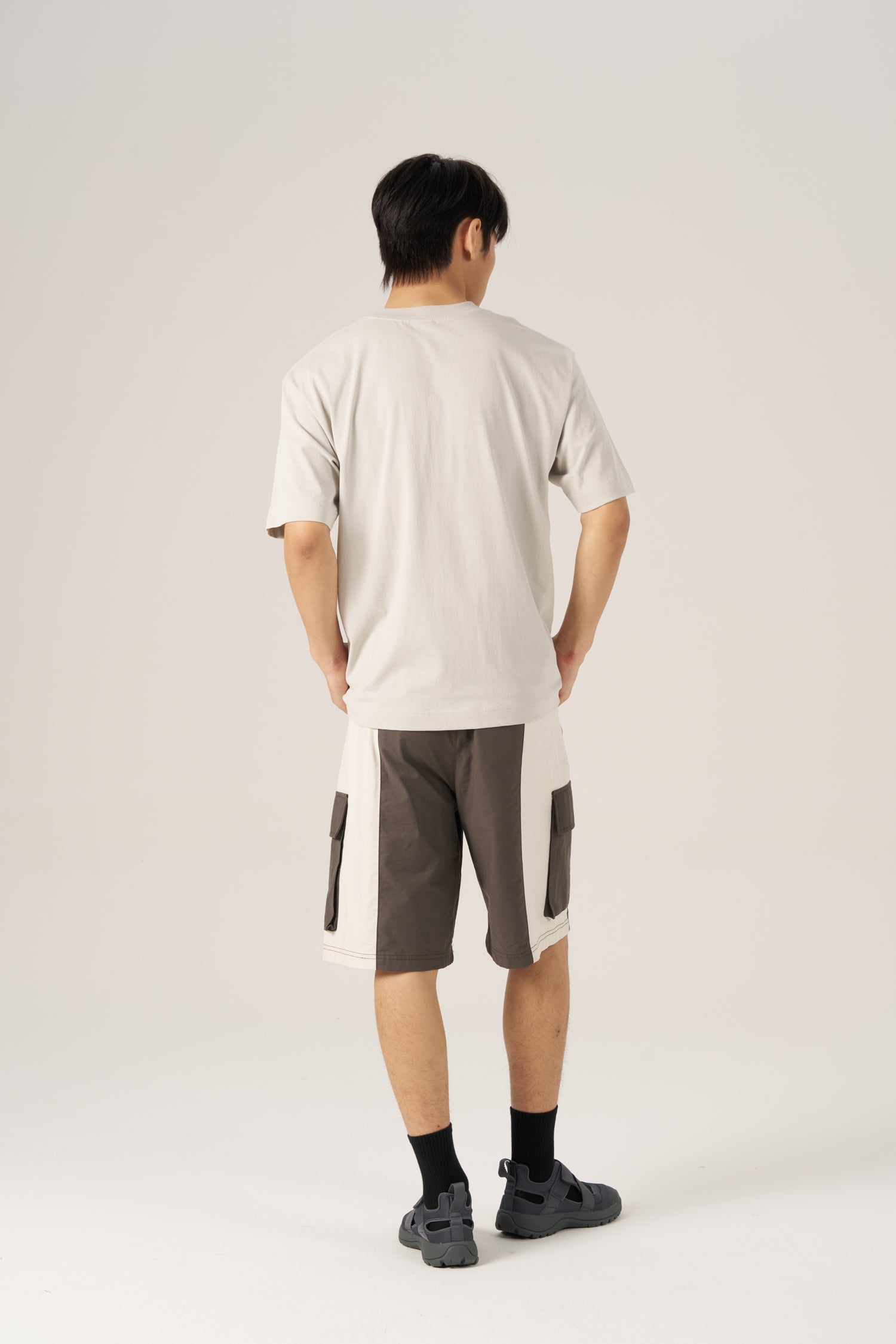 Panel Cargo Shorts - Grey