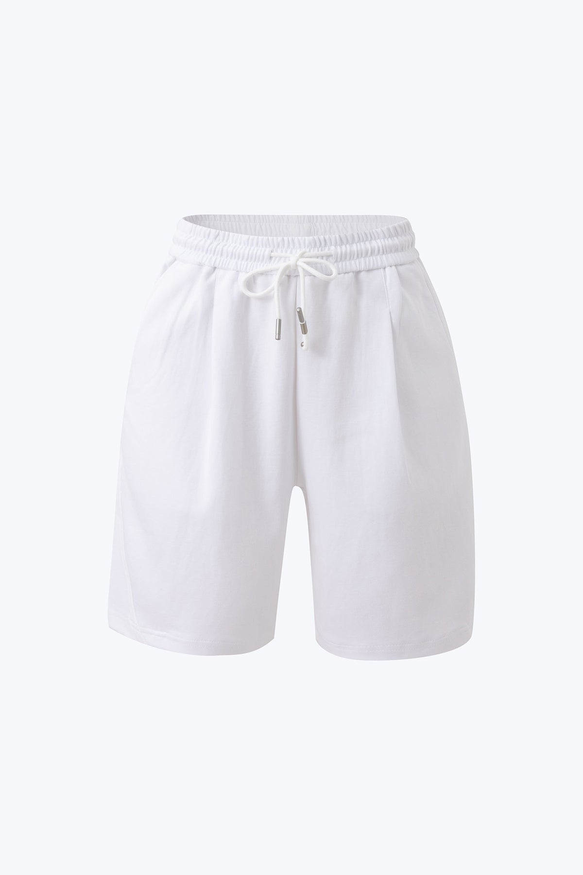 Jersey Drawstring Shorts - White