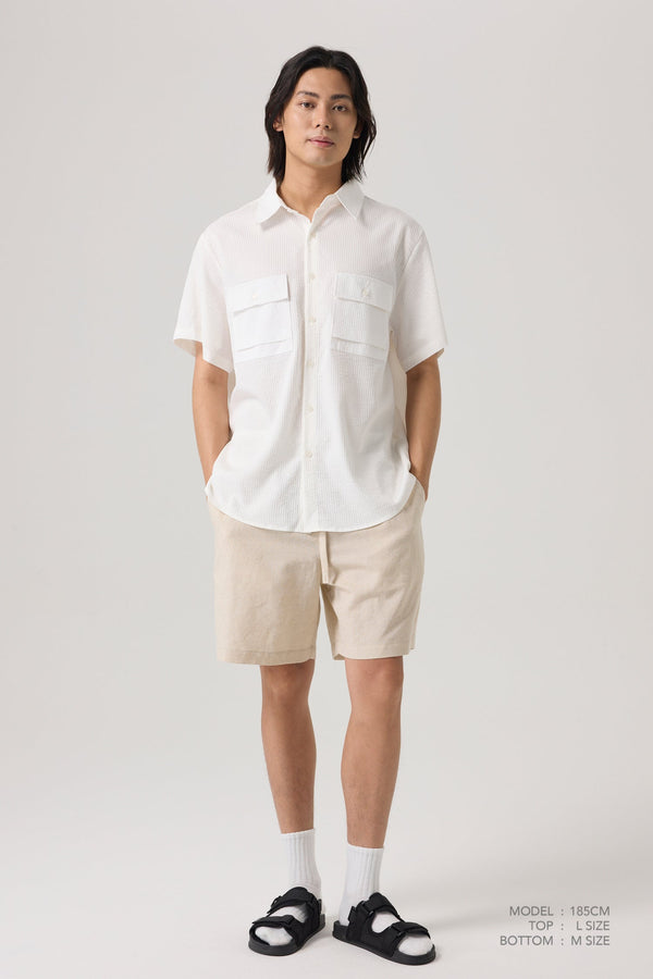 Double Waistband Shorts - Sand