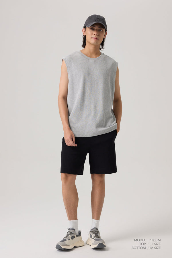 Drawstring Jersey Shorts - Black