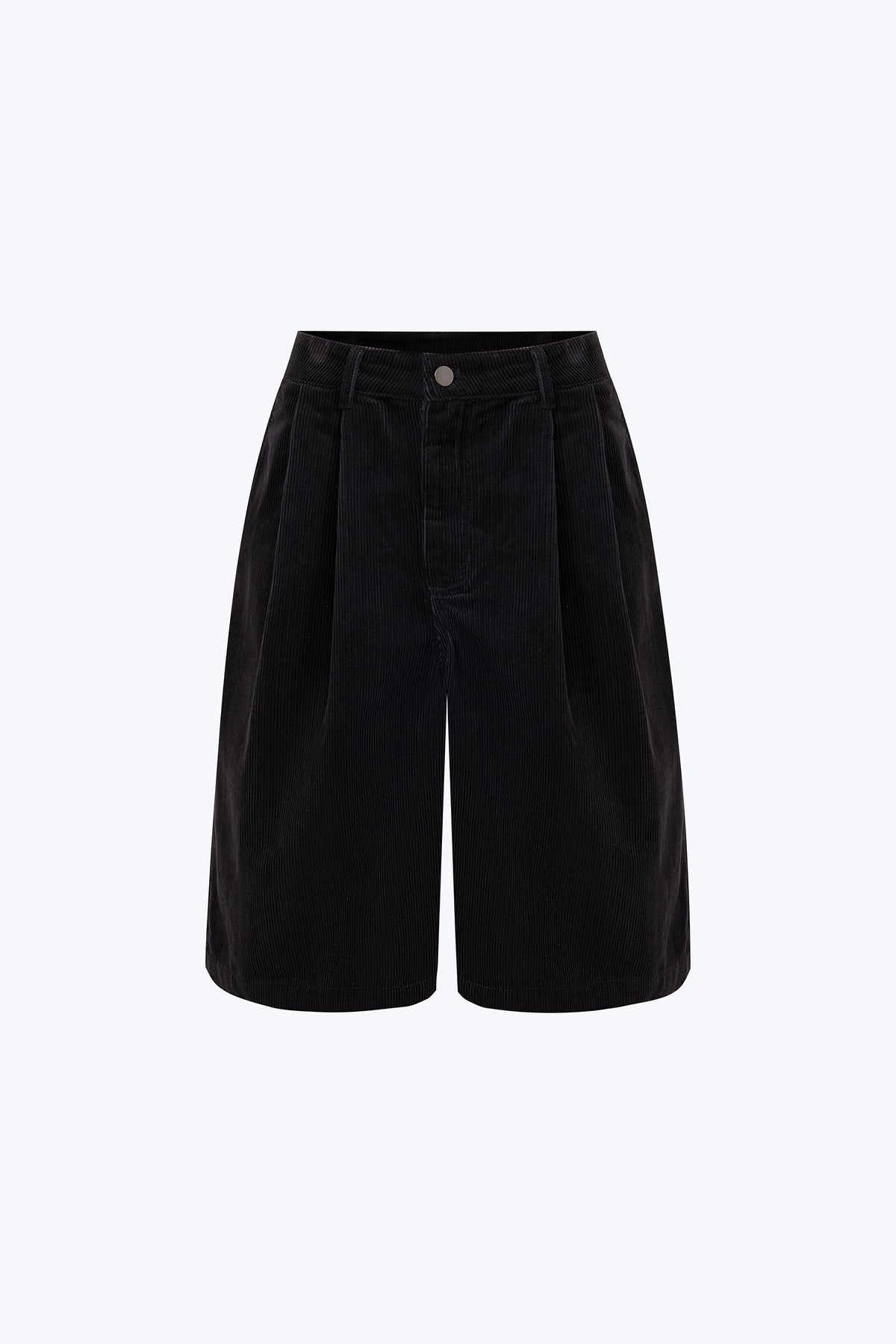 Pleated Bermudas - Charcoal