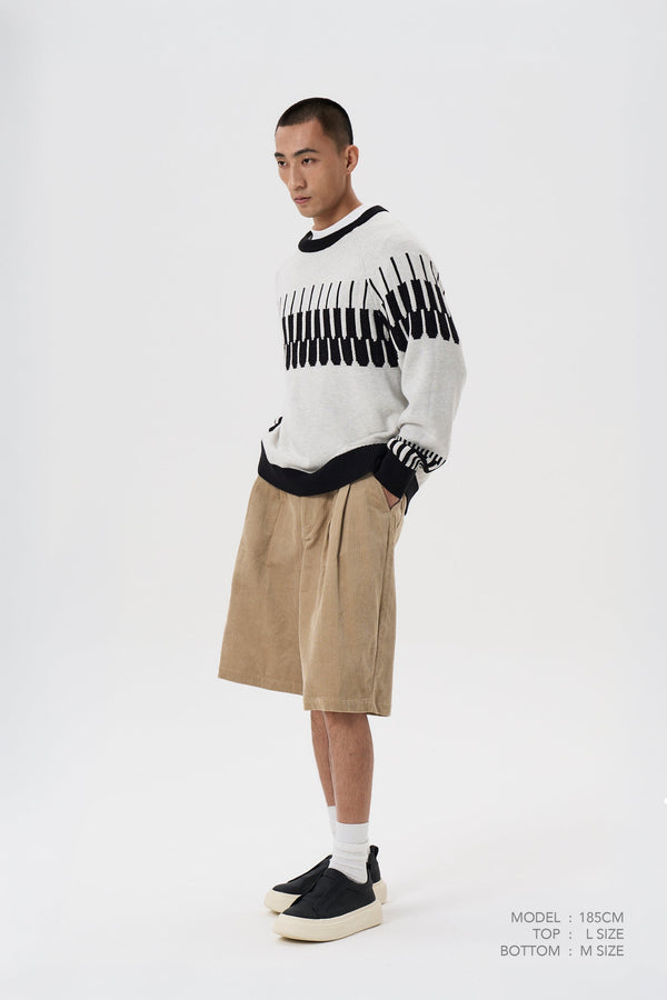 Pleated Bermudas - Khaki