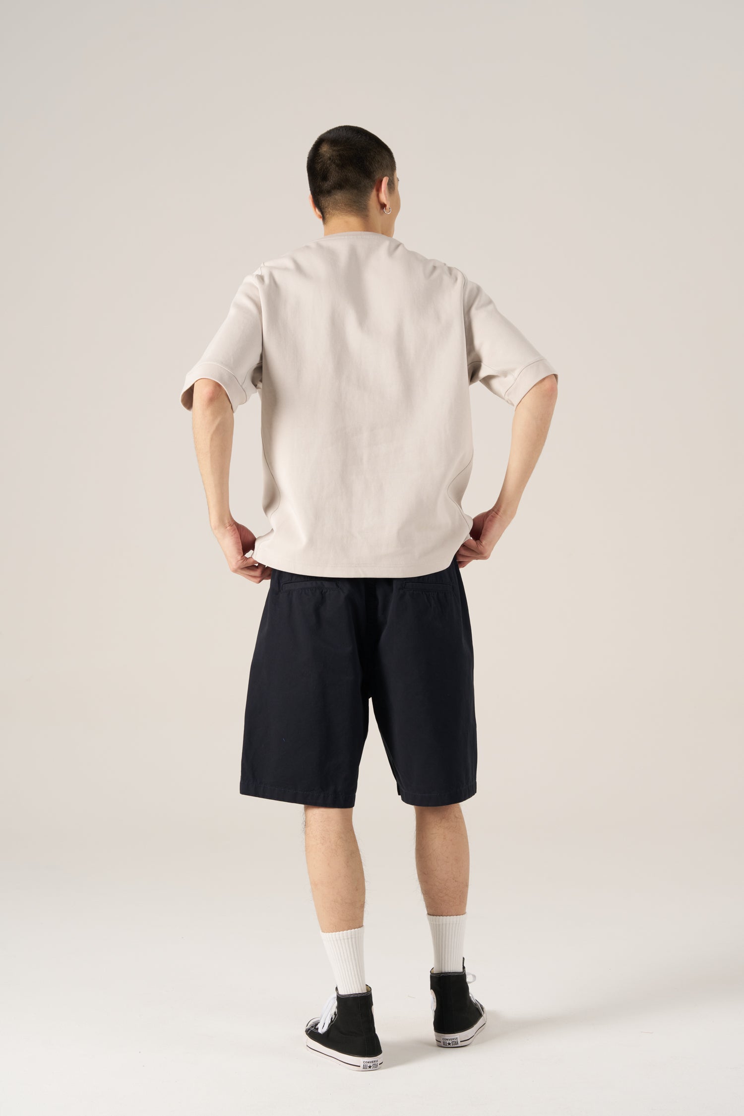 Oversized Panel Tee - Stone