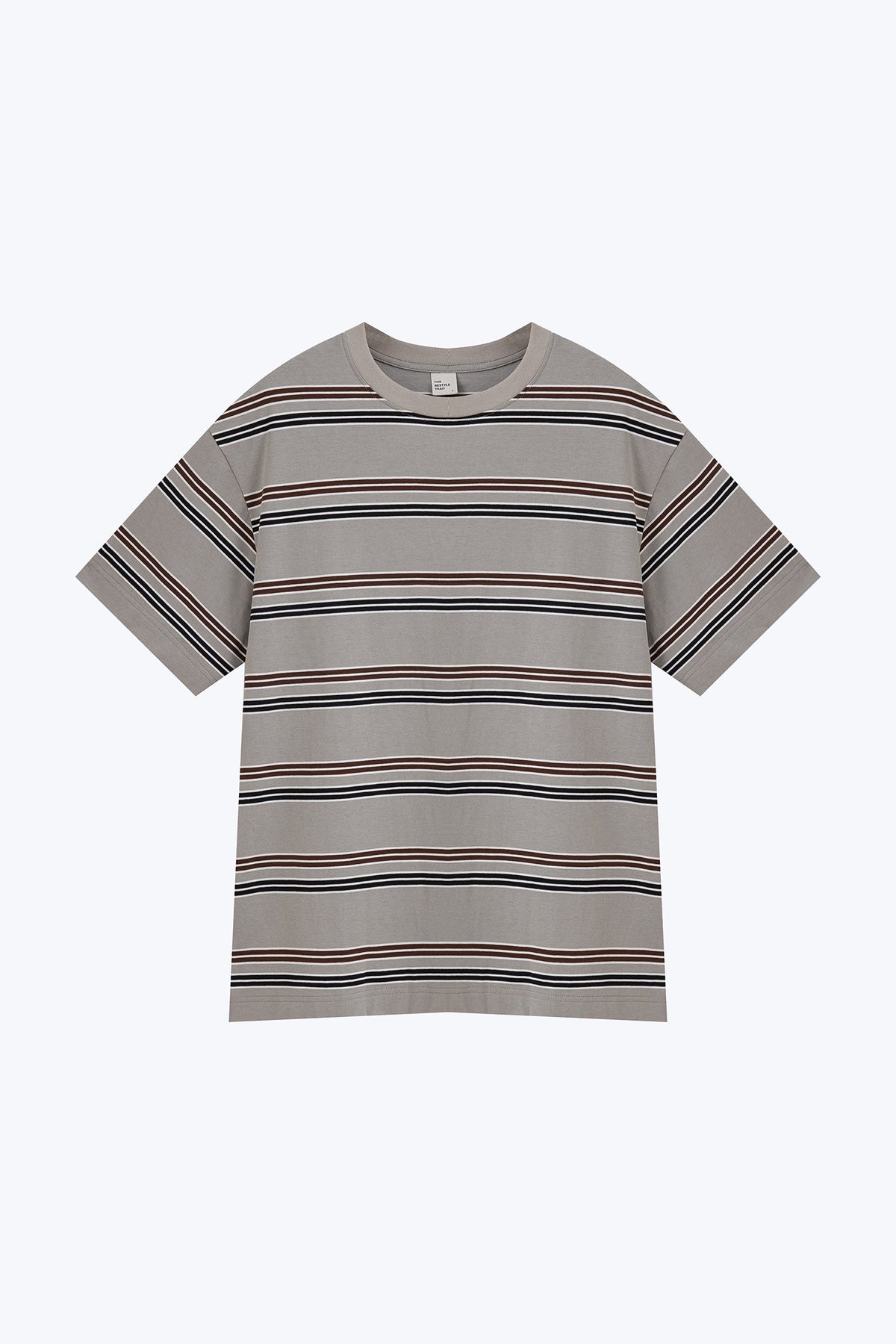 Oversized Stripes Tee - Brown Stripes