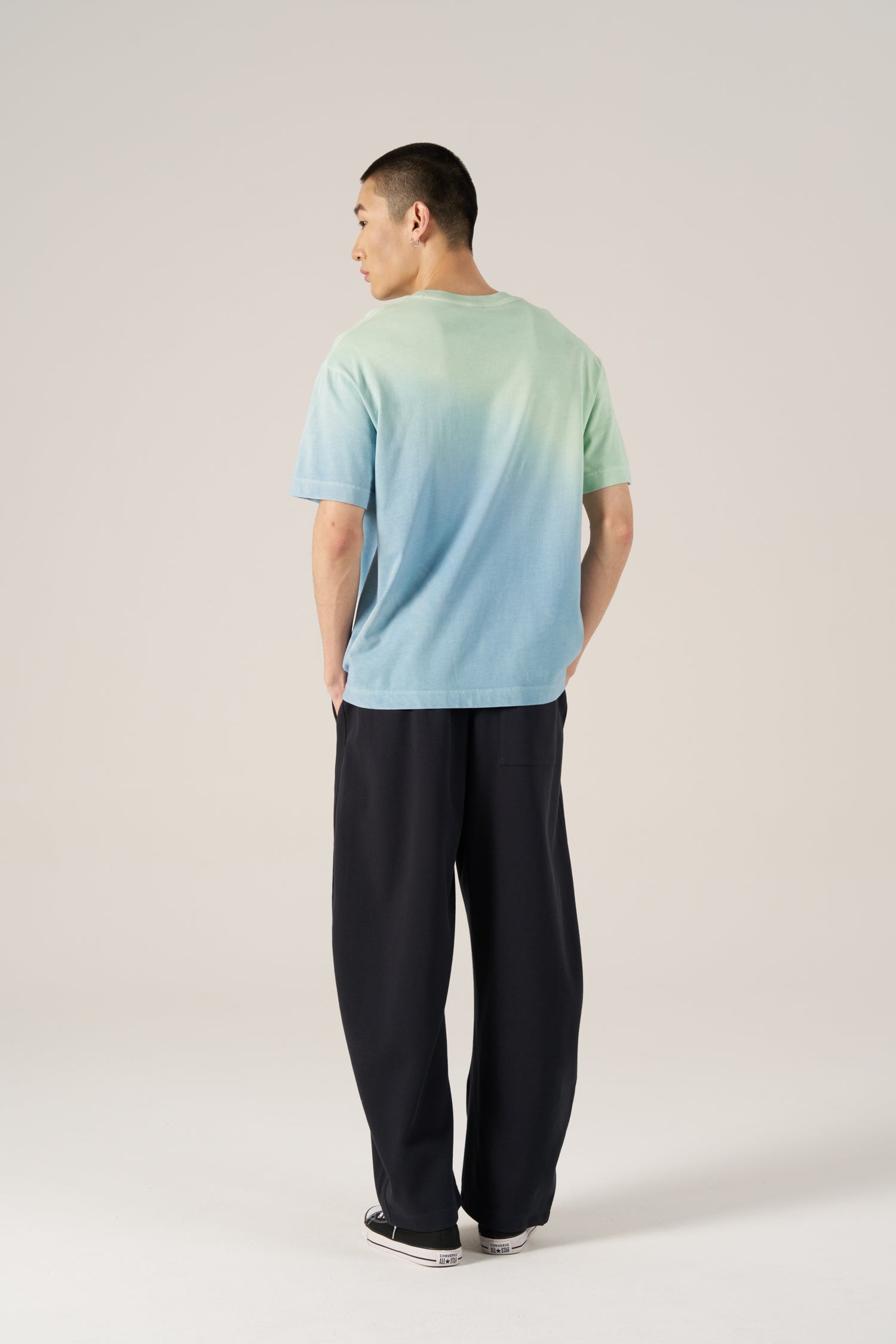 (C) Dip-Dye Oversized Tee - Mint