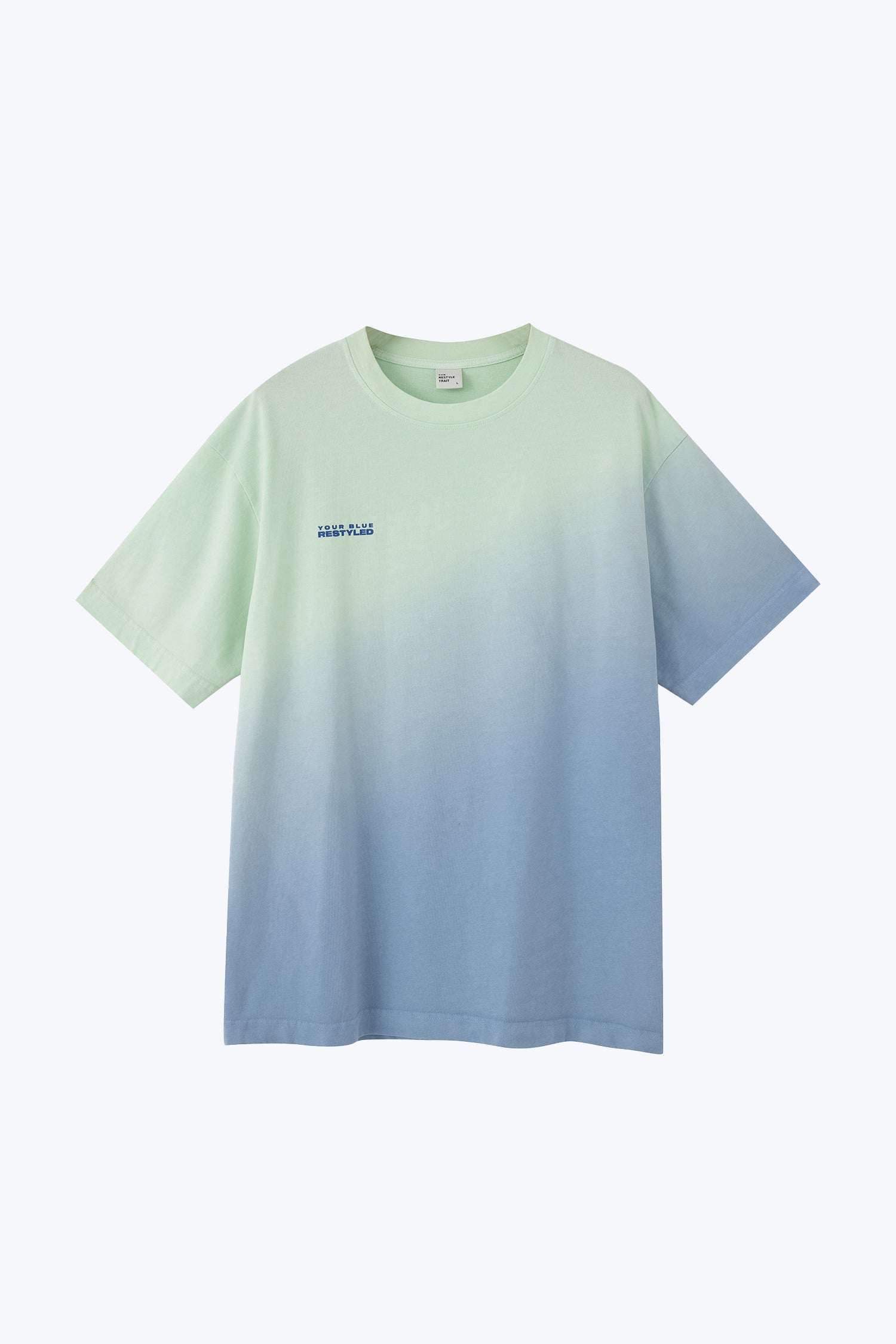(C) Dip-Dye Oversized Tee - Mint