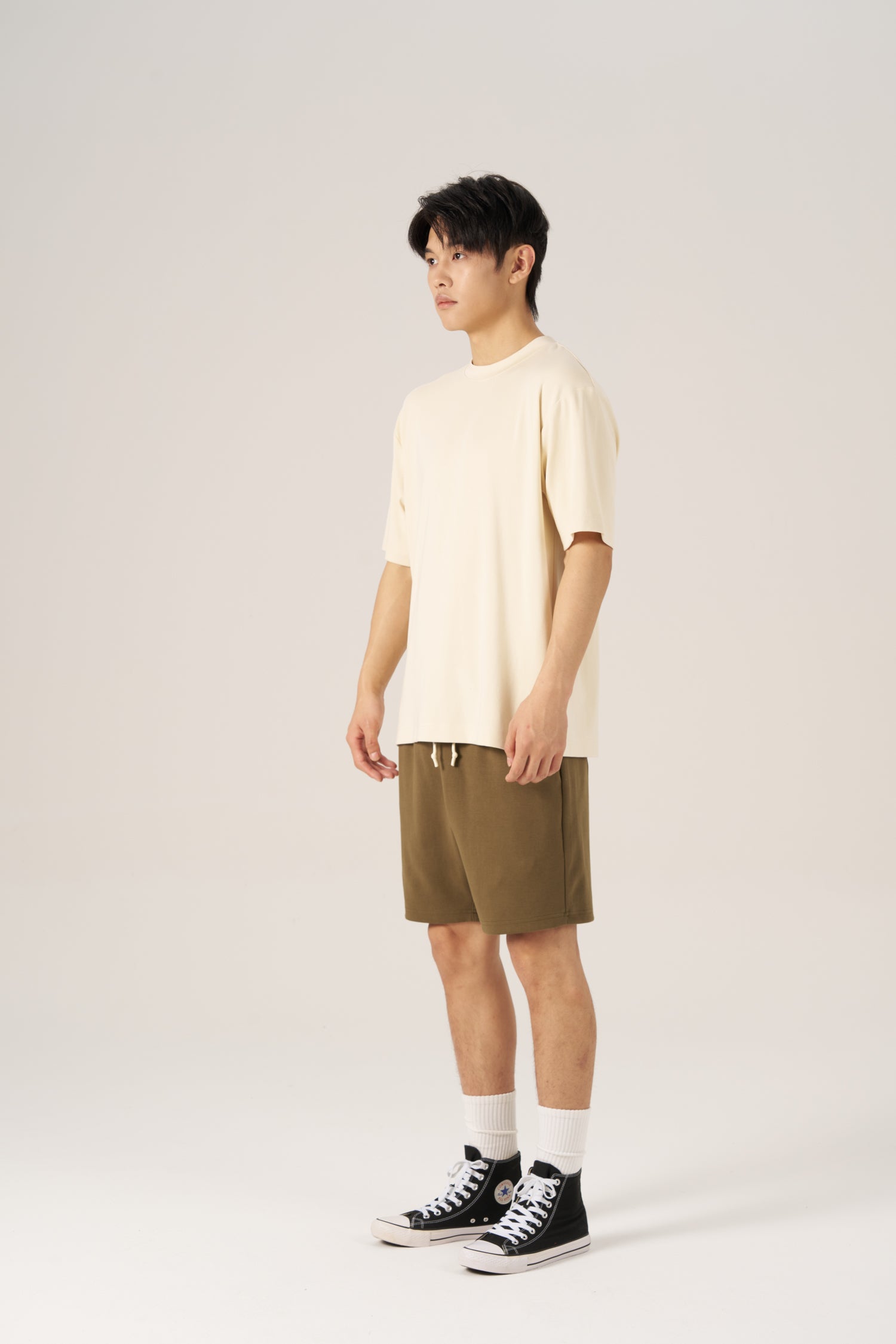 (B) Comfort Relaxed-Fit Crew Neck Tee - Butter