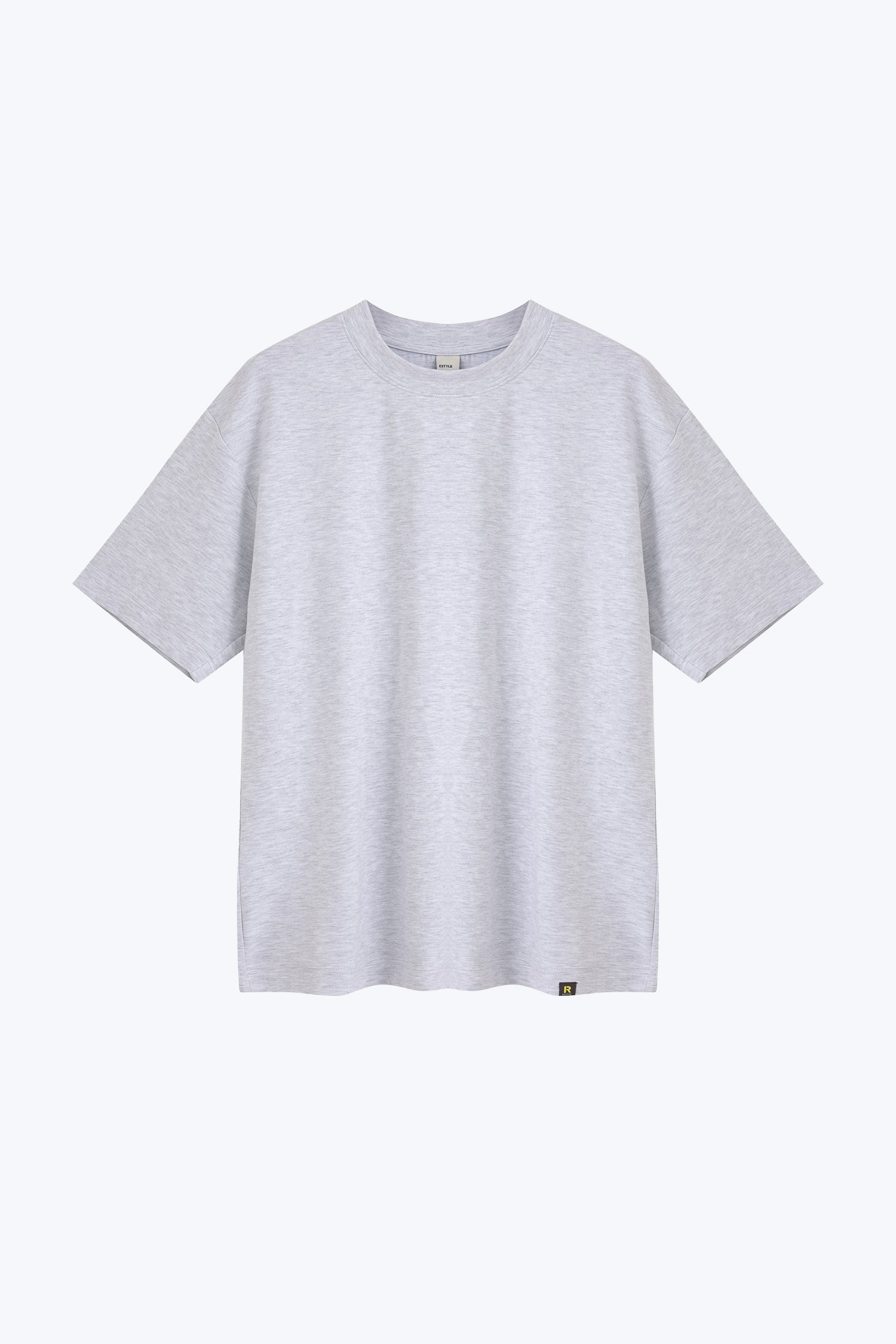 (B) Comfort Relaxed-Fit Crew Neck Tee - Light Melange