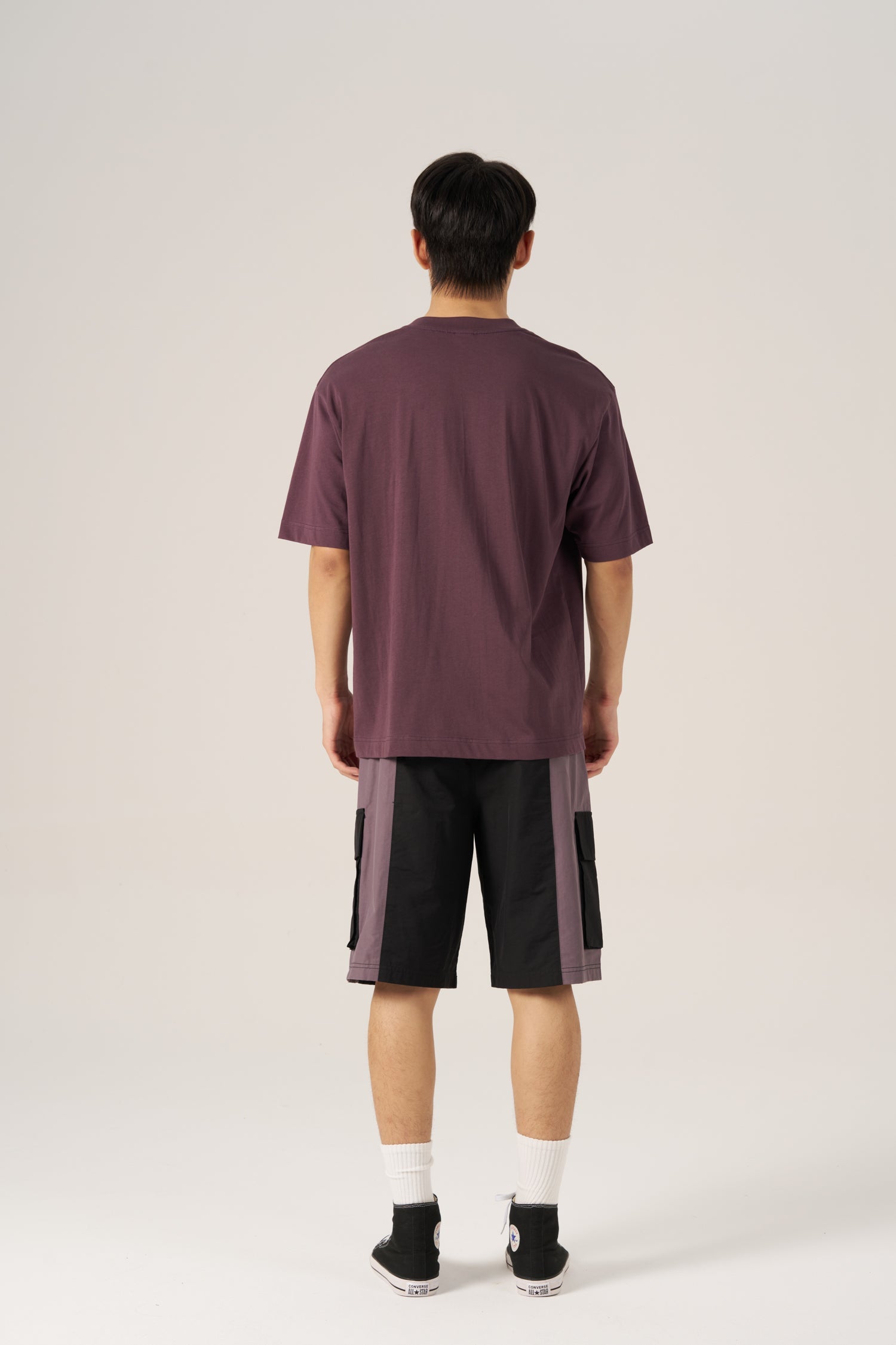 (B) Zip Pocket Tee - Eggplant
