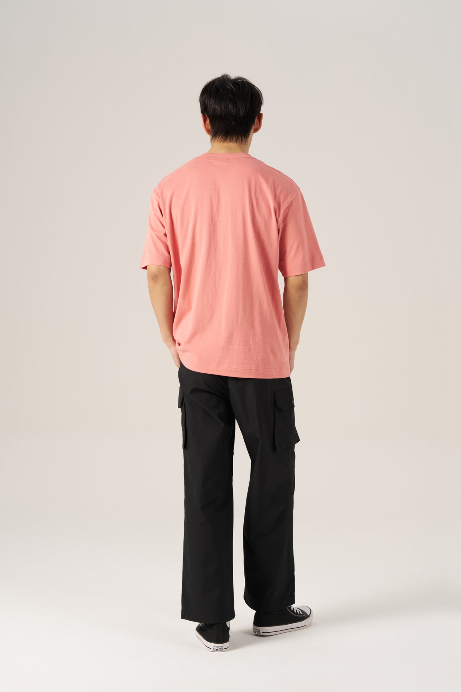(B) Mesh Pocket Tee - Rose