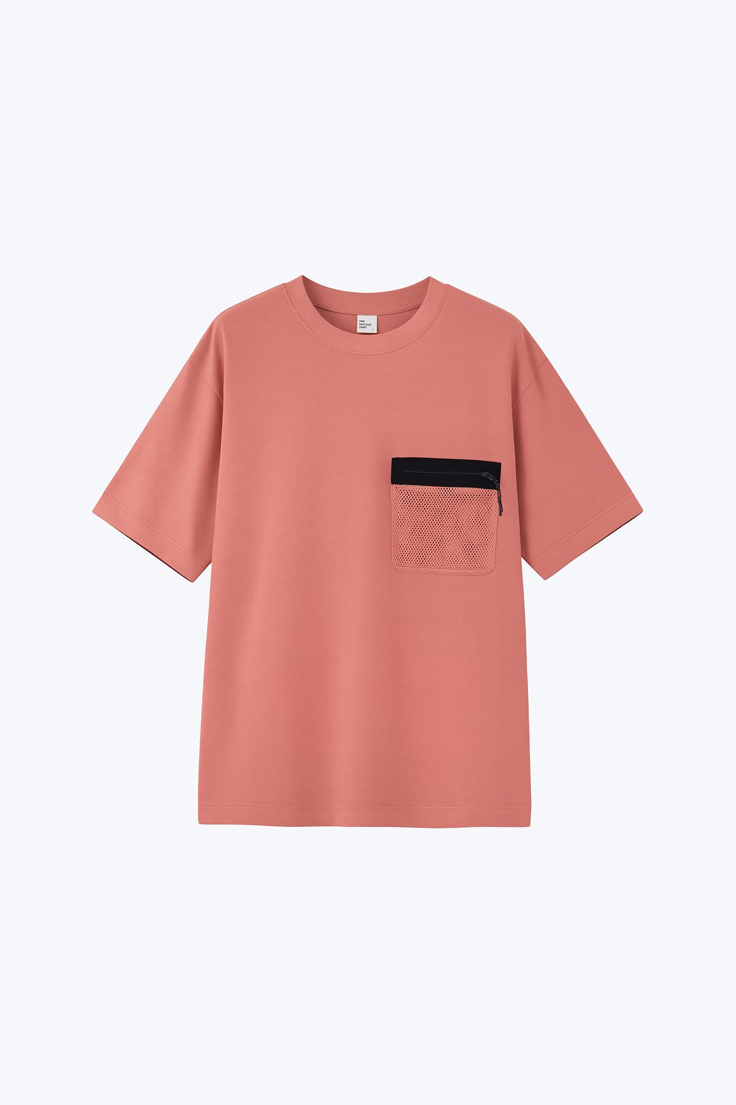 (B) Mesh Pocket Tee - Rose