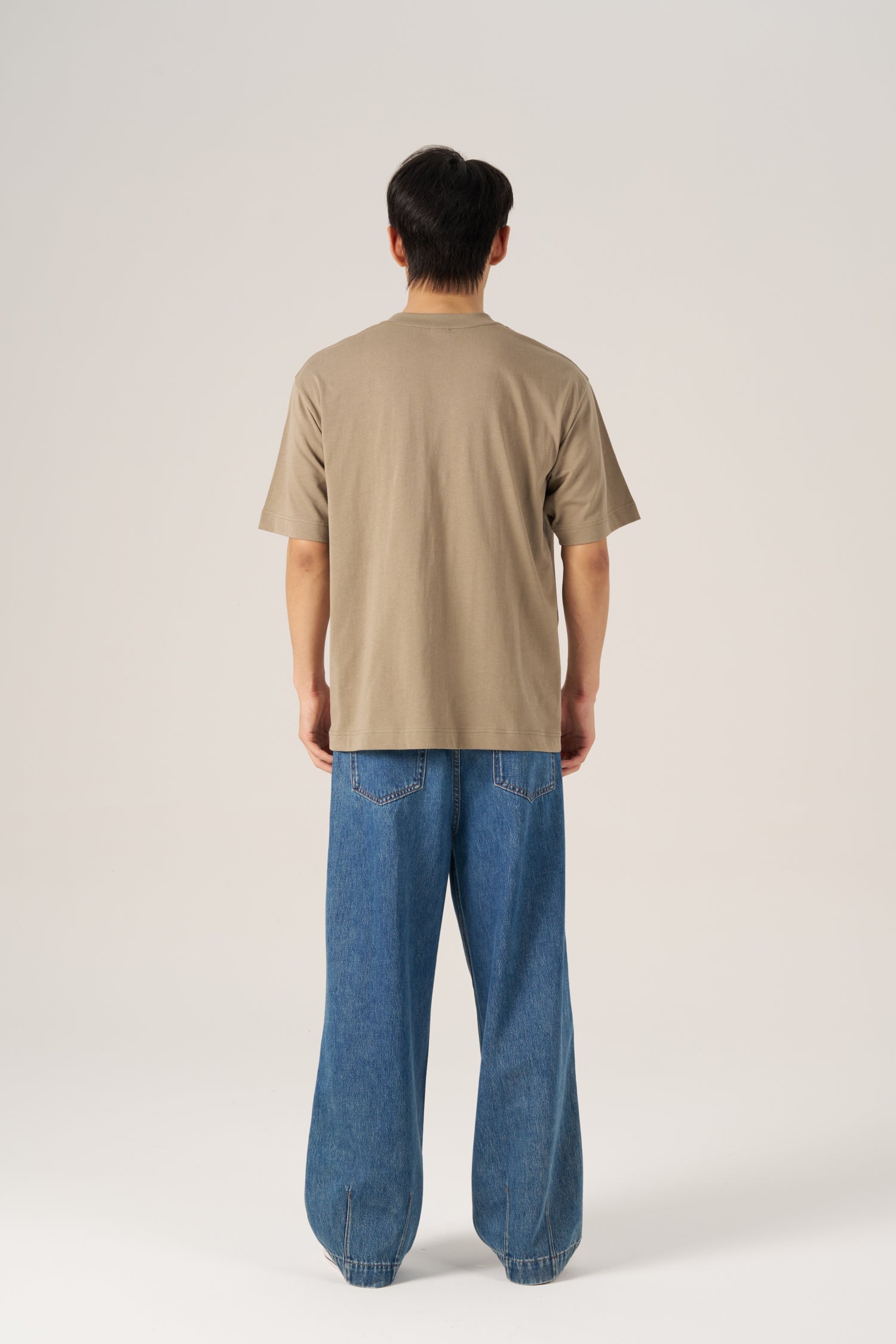 (B) Mesh Pocket Tee - Taupe