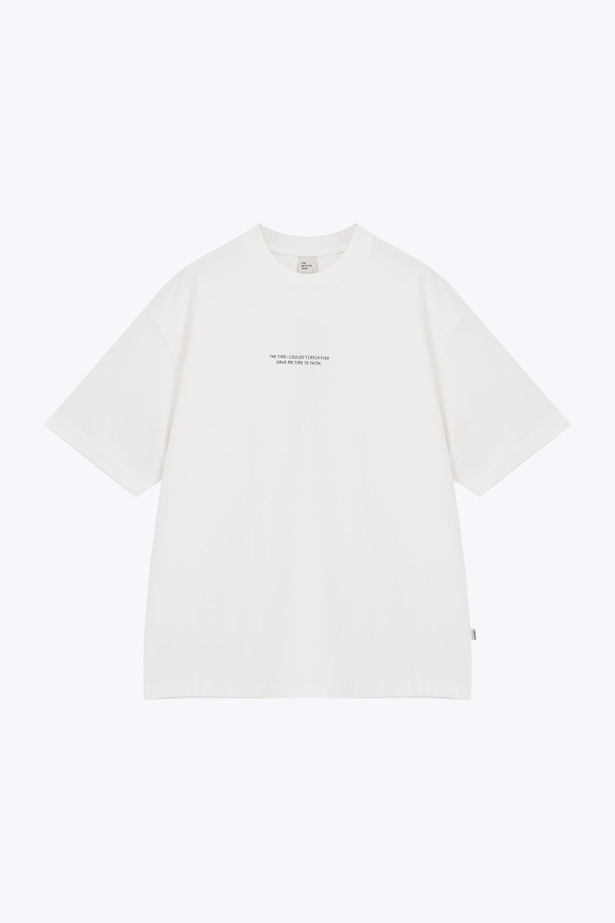 Fishing Embroidery Tee - Cream