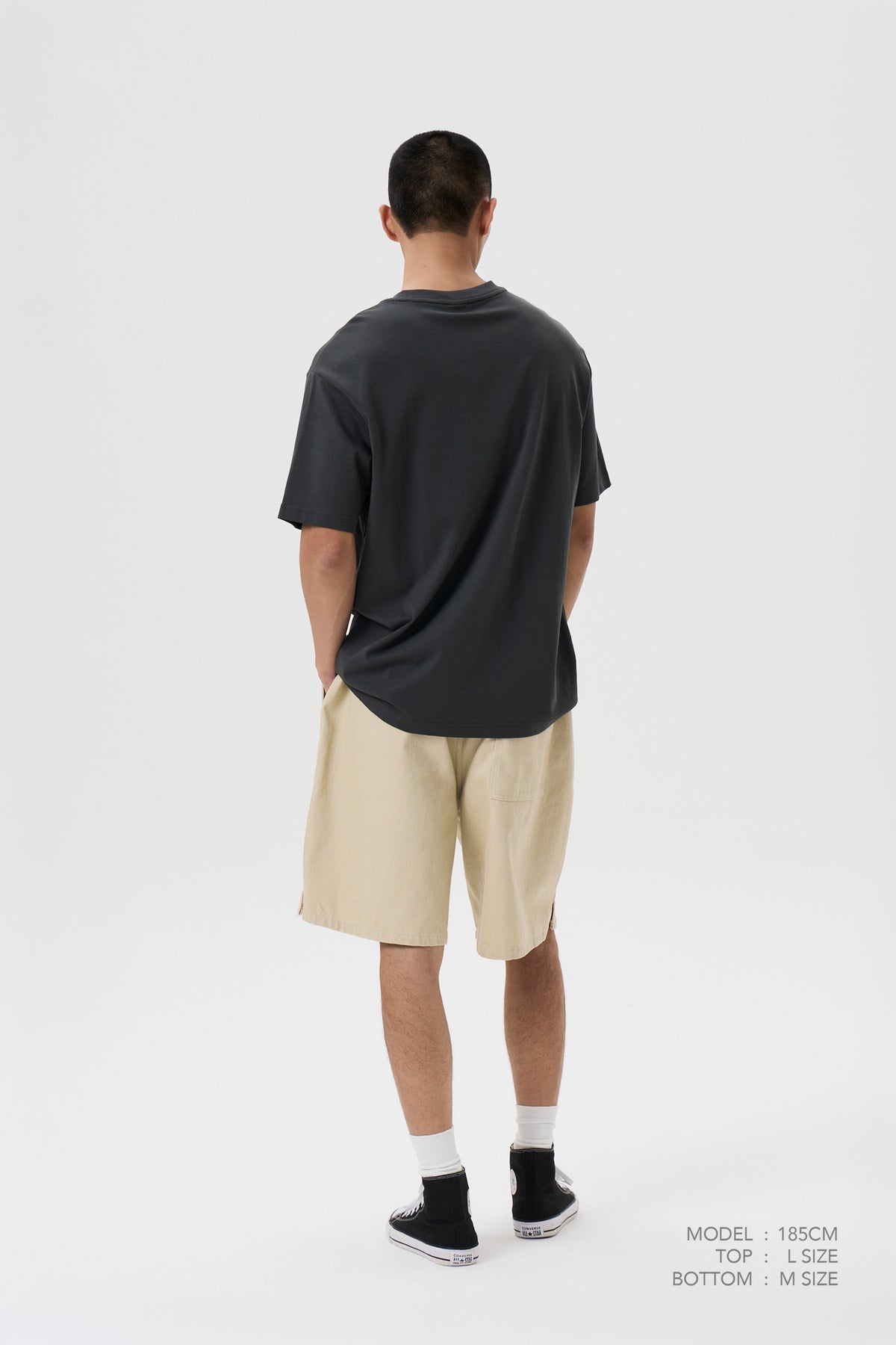 Relaxed Crew Neck Tee - Charcoal