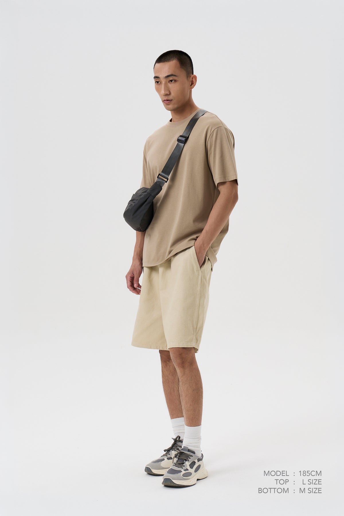 Relaxed Crew Neck Tee - Khaki