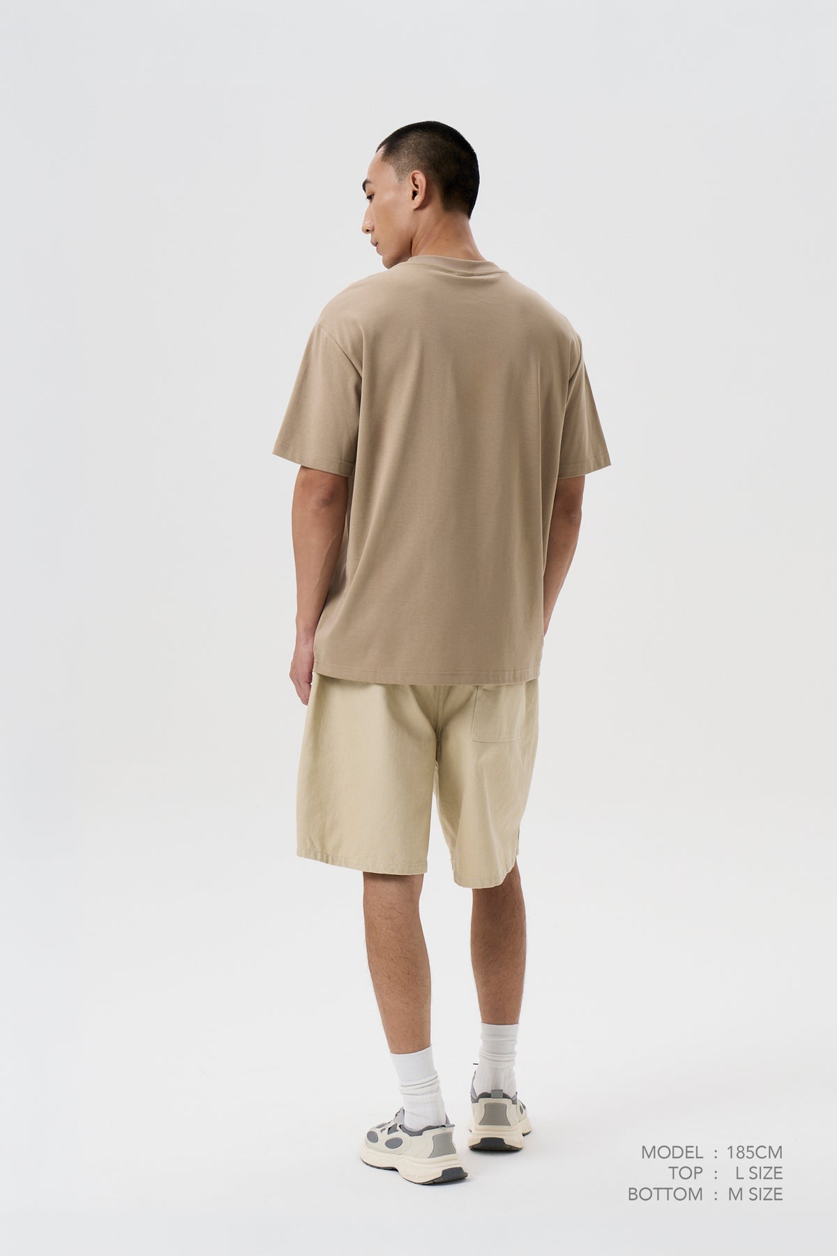 Relaxed Crew Neck Tee - Khaki