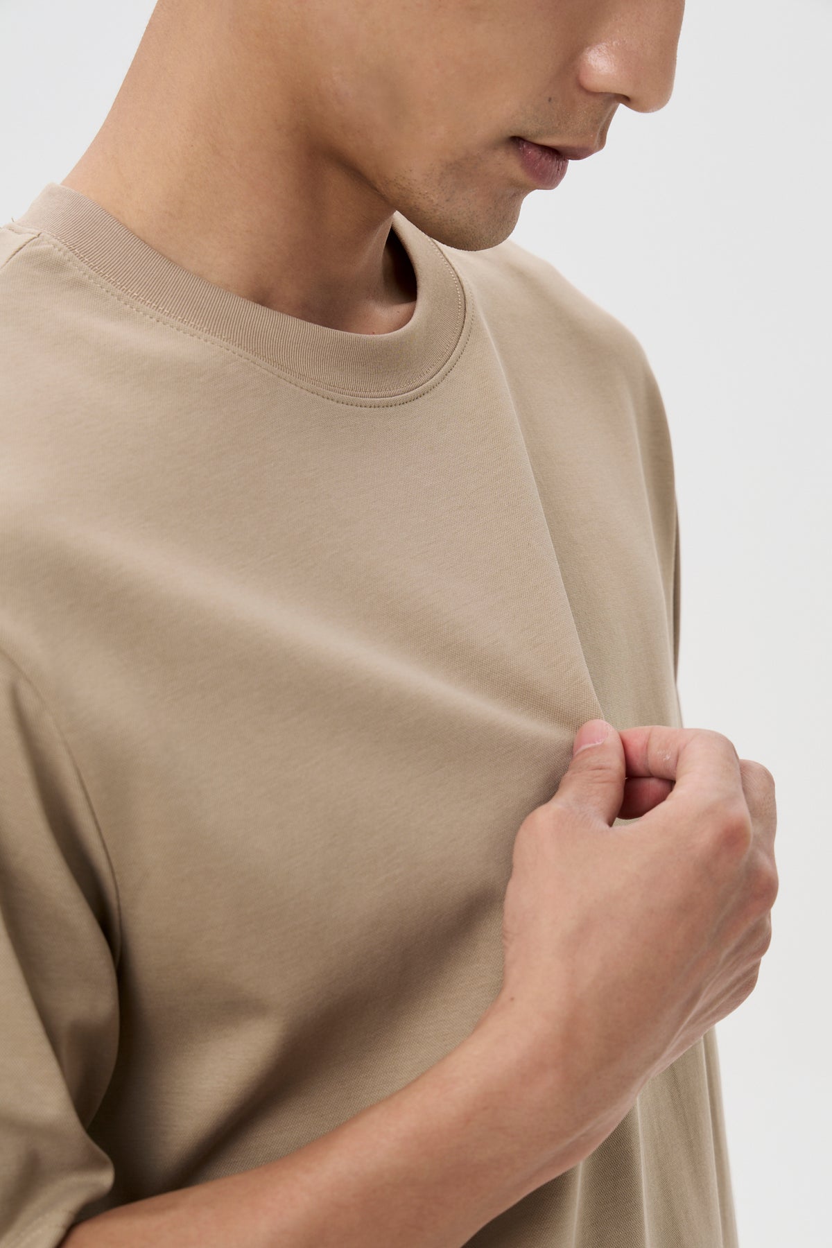 Relaxed Crew Neck Tee - Khaki