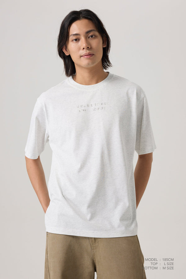 Here/Nowhere Tee - Hue Grey
