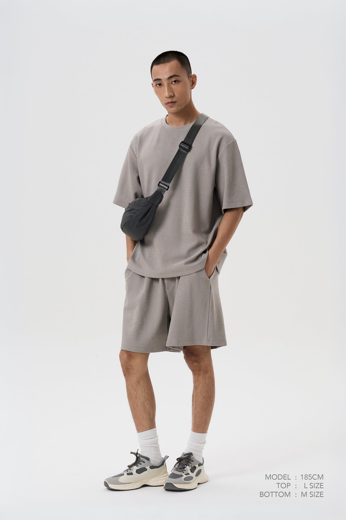 Crew Neck Tee - Grey